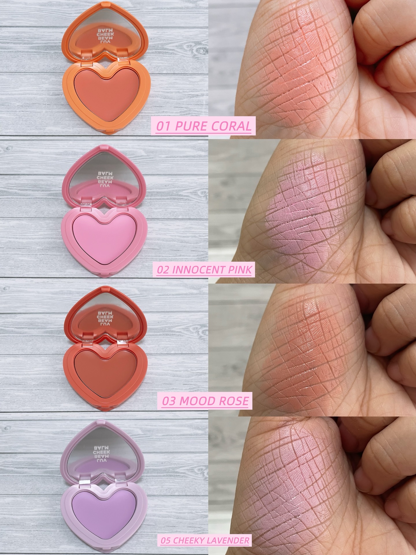 ラヴ ビーム チークバーム/lilybyred/ジェル・クリームチークを使ったクチコミ（3枚目）