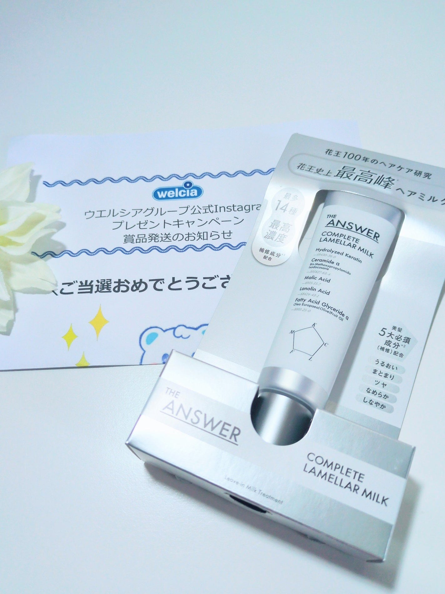 THE ANSWER コンプリートラメラミルク/THE ANSWER/ヘアミルクを使ったクチコミ(1枚目)