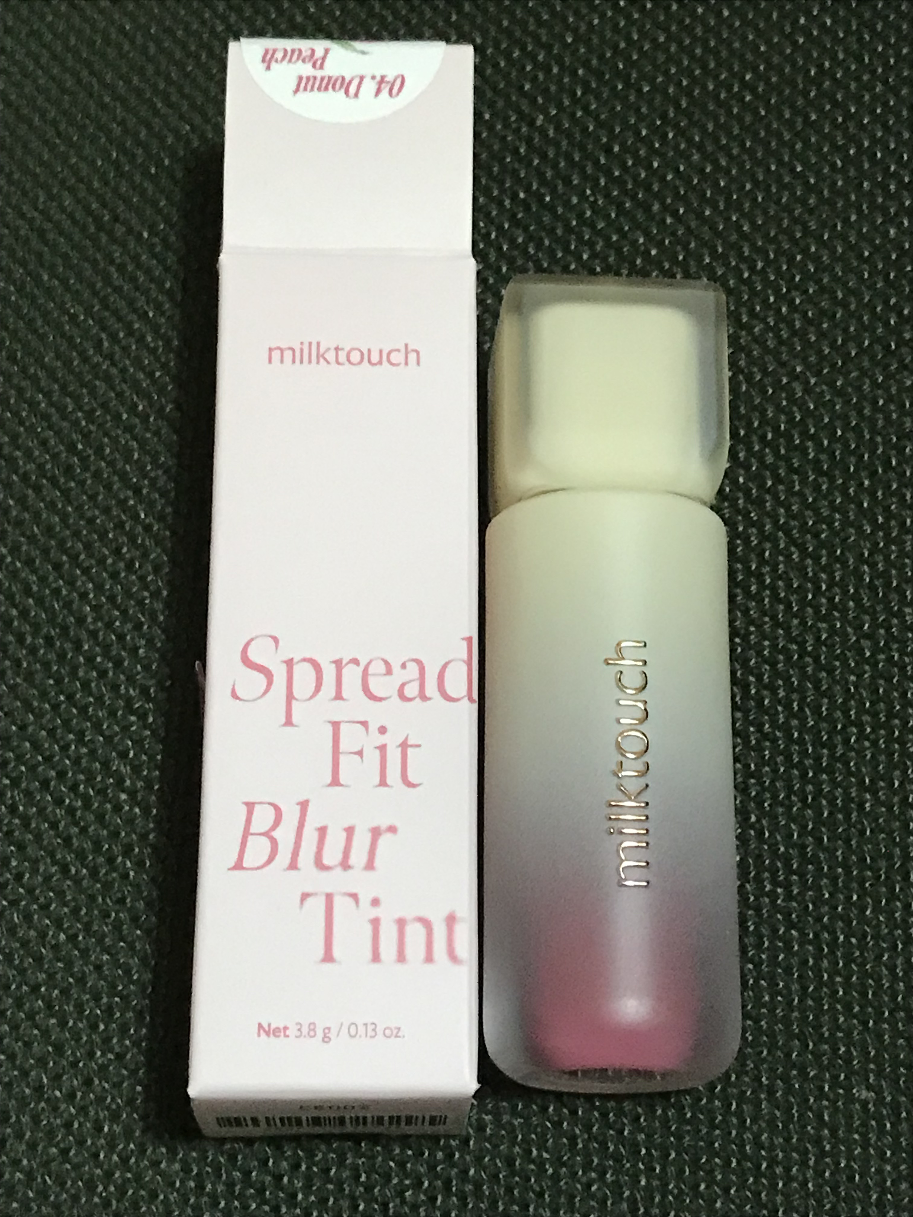スプレッドフィットブラーティント 04 ドーナツピーチ/Milk Touch/リップティントを使ったクチコミ（1枚目）