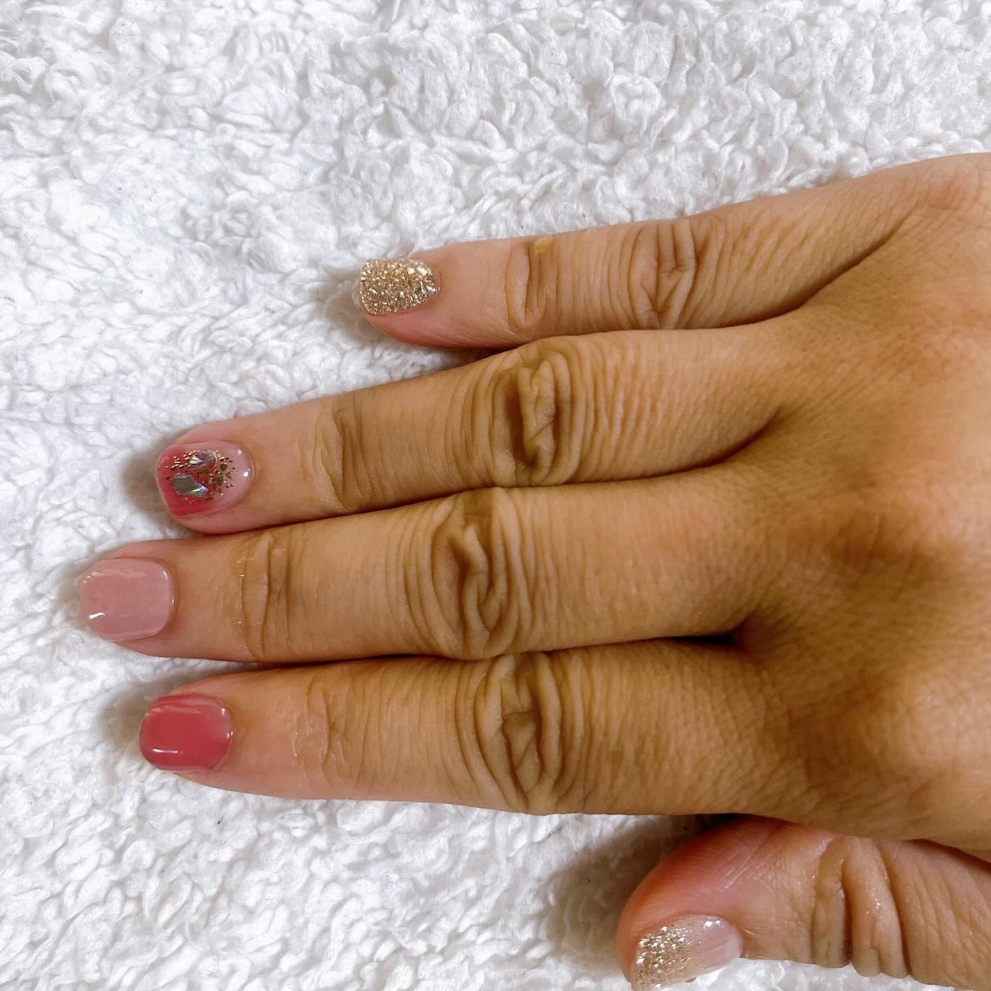 セミキュアジェルネイル(ハンド)/ohora/ネイルシールを使ったクチコミ(5枚目)