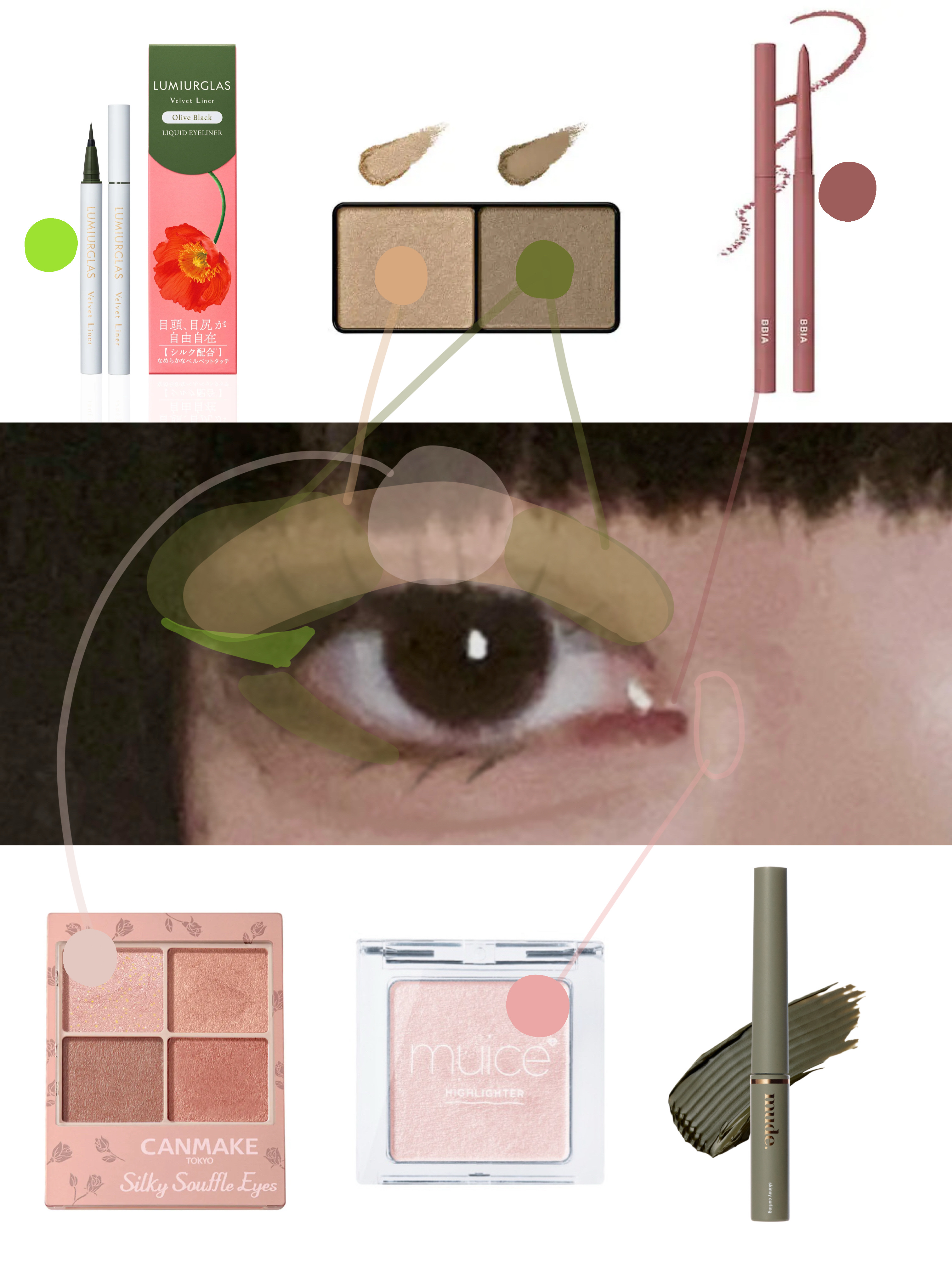 インスパイアスキニーカーリングマスカラ 06 ディープハーブ/mude./マスカラを使ったクチコミ（2枚目）