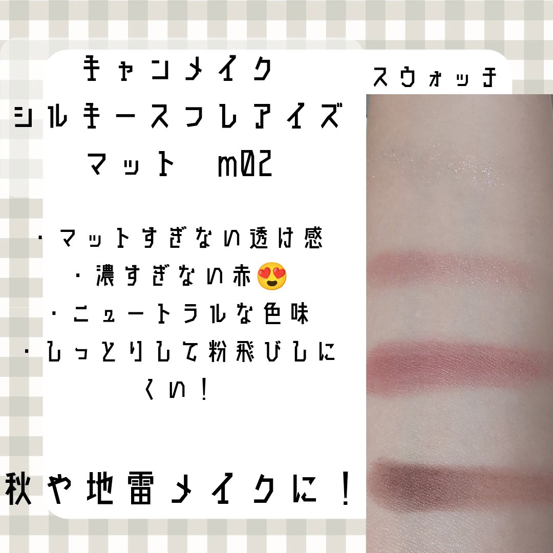 シルキースフレアイズ（マットタイプ）/キャンメイク/アイシャドウパレットを使ったクチコミ（2枚目）
