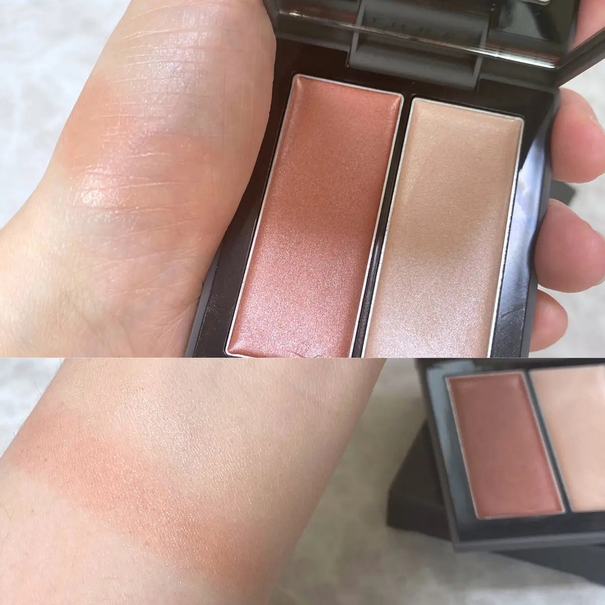 THREE シマリング グロー デュオ R/THREE/クリームハイライトを使ったクチコミ（2枚目）