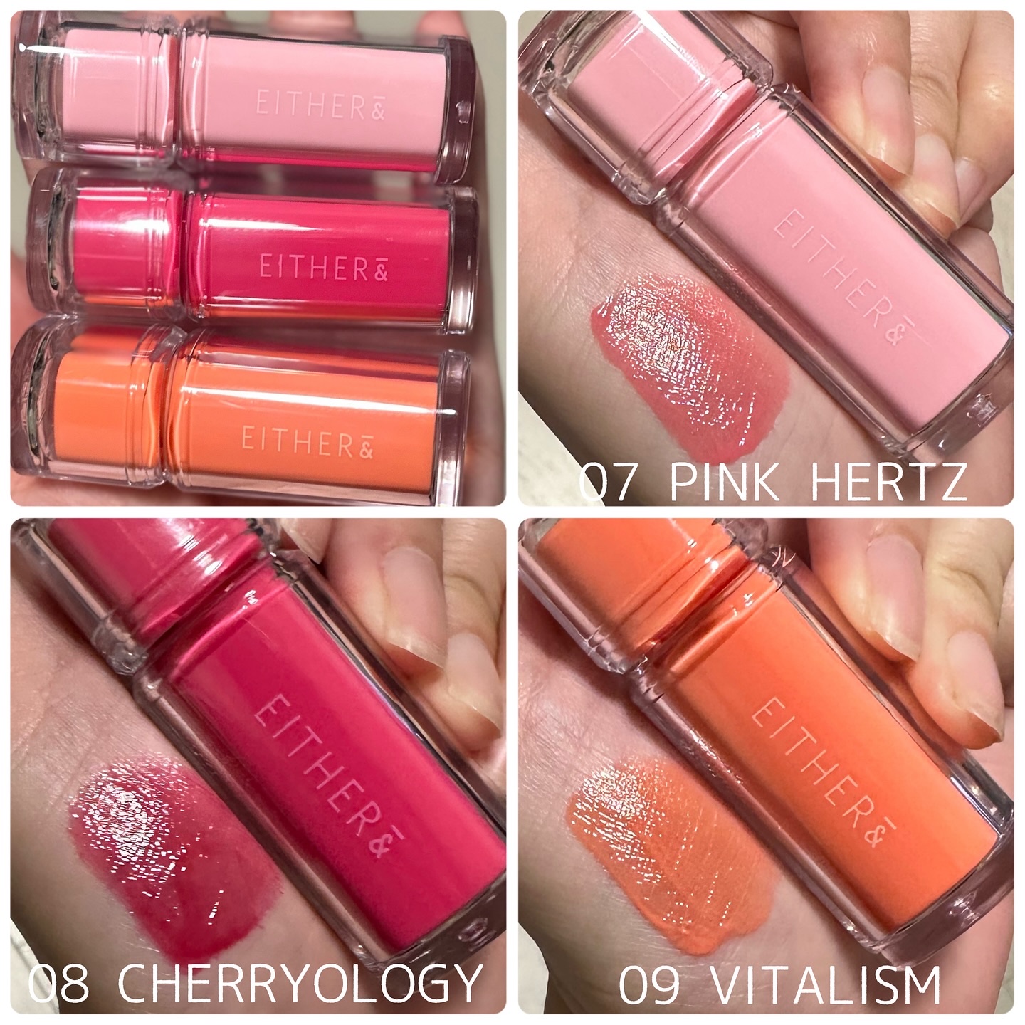 Dewy Syrup Tint/EITHER＆/口紅を使ったクチコミ（2枚目）