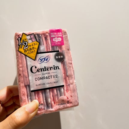センターイン コンパクト1/2 無香料 特に多い昼用 羽つき/センターイン(ユニ・チャーム)/ナプキンの画像