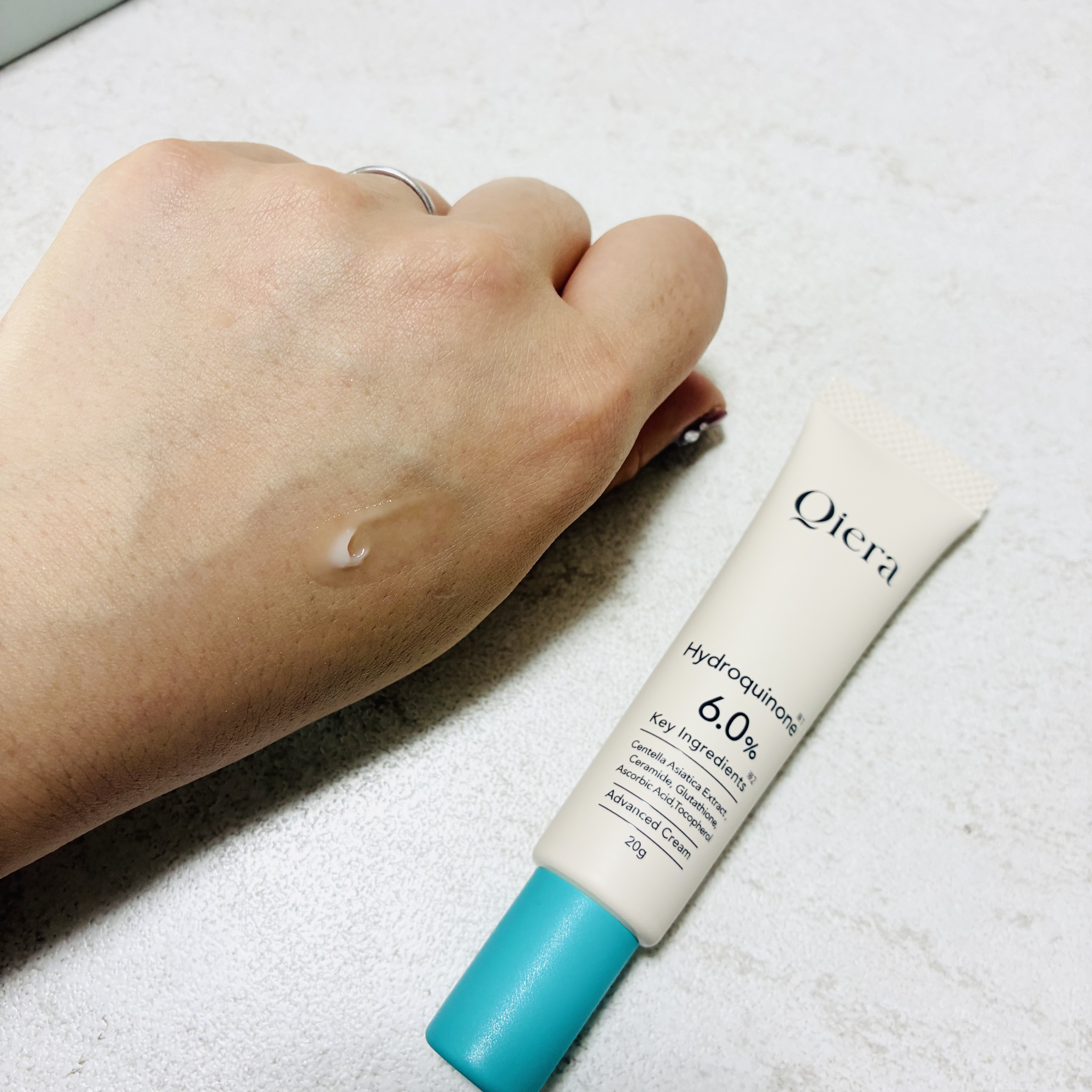 ハイドロキノン6.0%配合アドバンスドクリーム/Qiera/フェイスクリームを使ったクチコミ（3枚目）