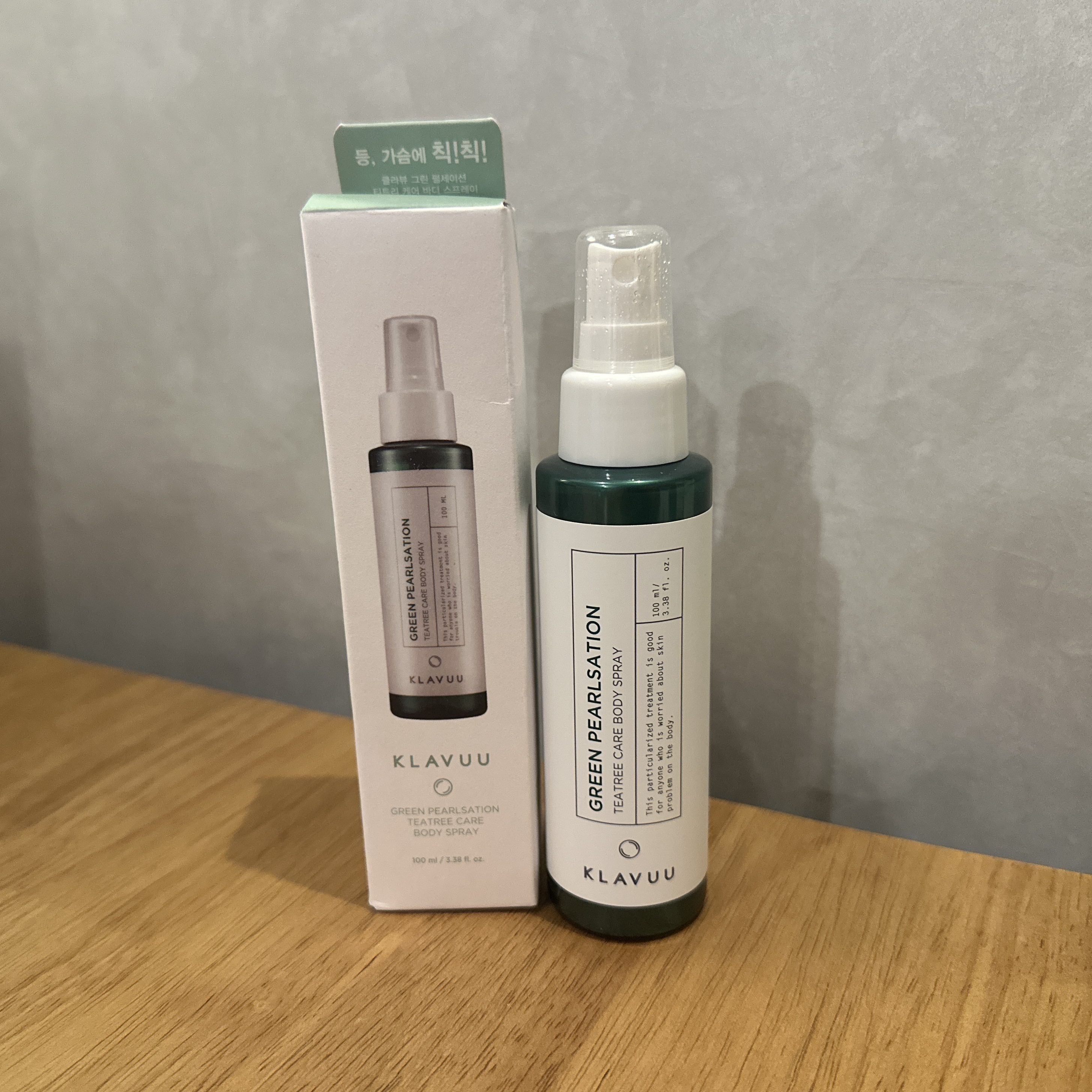 グリーンパールセ―ション ティーツリー ケア ボディースプレー/KLAVUU/ミスト状化粧水を使ったクチコミ（1枚目）