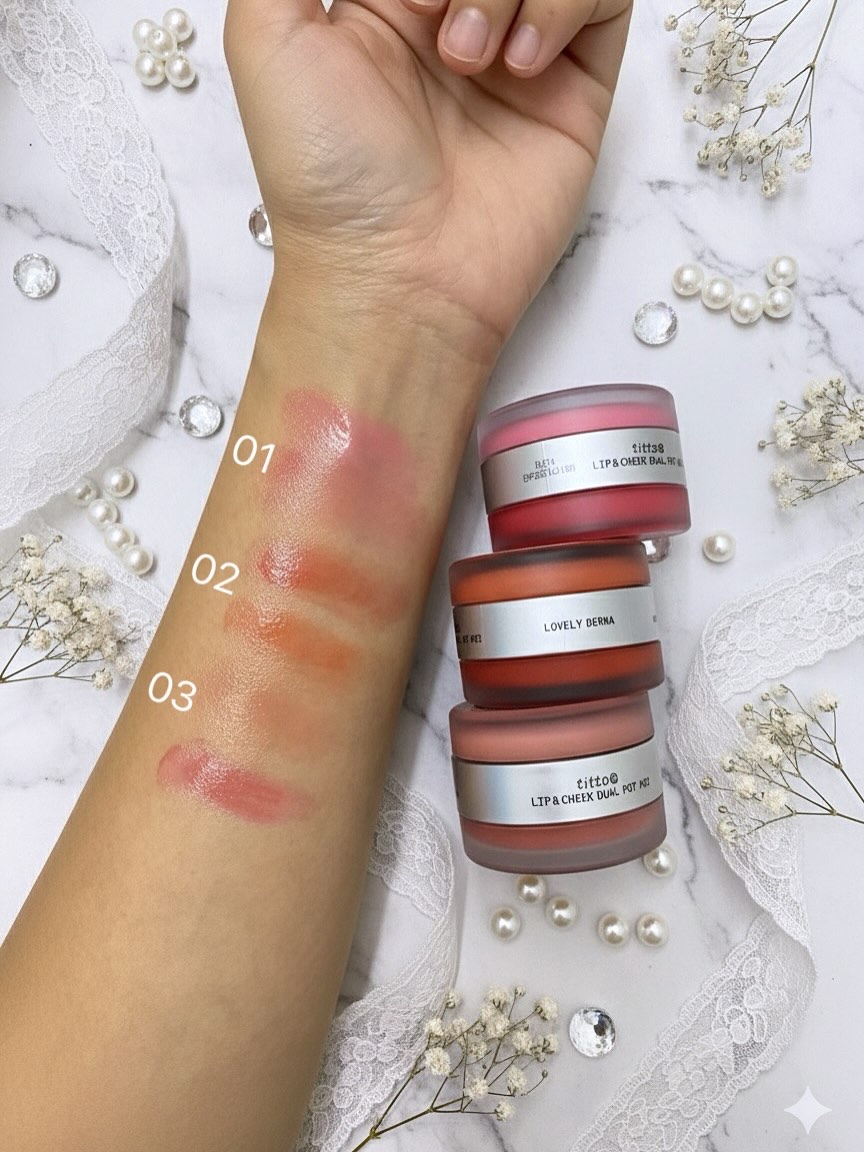 リップアンドチークデュアルポット/titto/口紅を使ったクチコミ（3枚目）