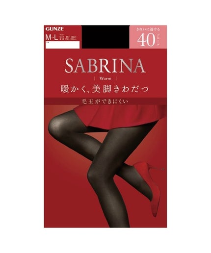 SABRINA 暖かく美脚きわだつ ウォームタイツ 40デニール