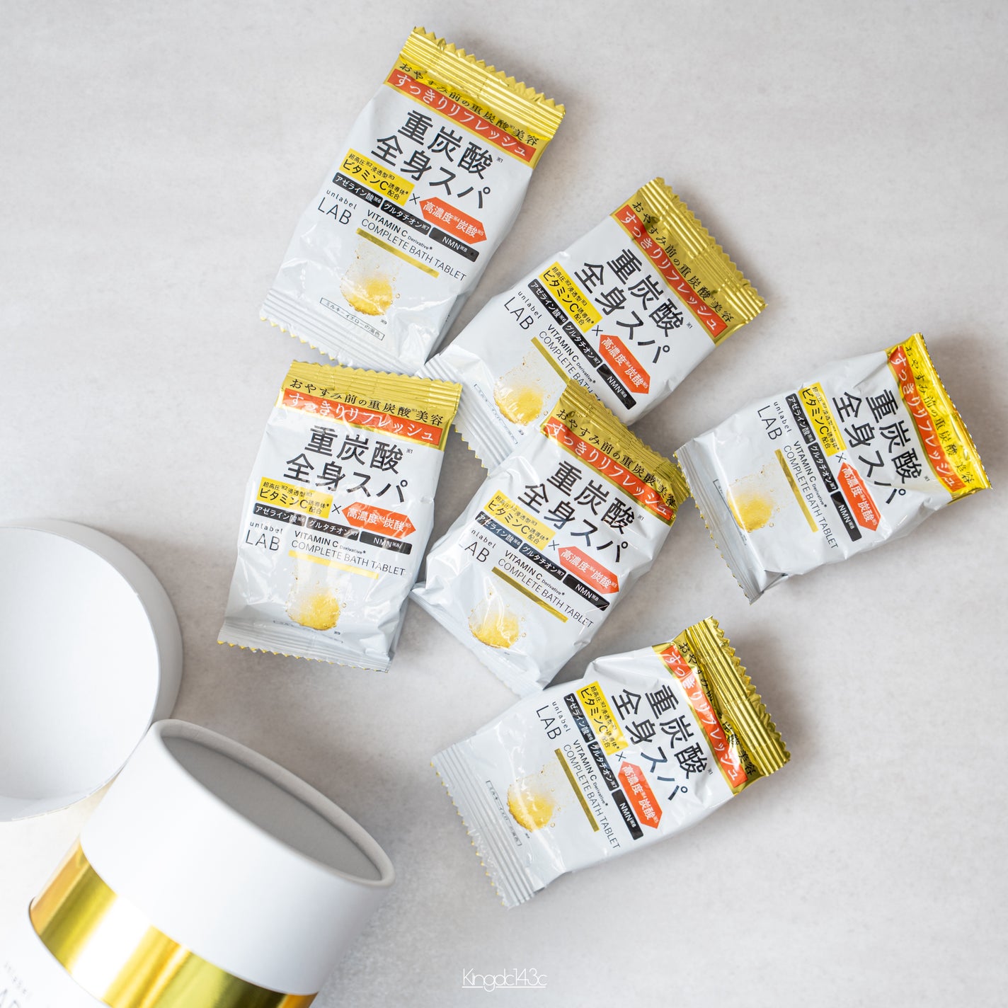 アンレーベル ラボ V バスタブレット/unlabel/炭酸系入浴剤を使ったクチコミ(3枚目)