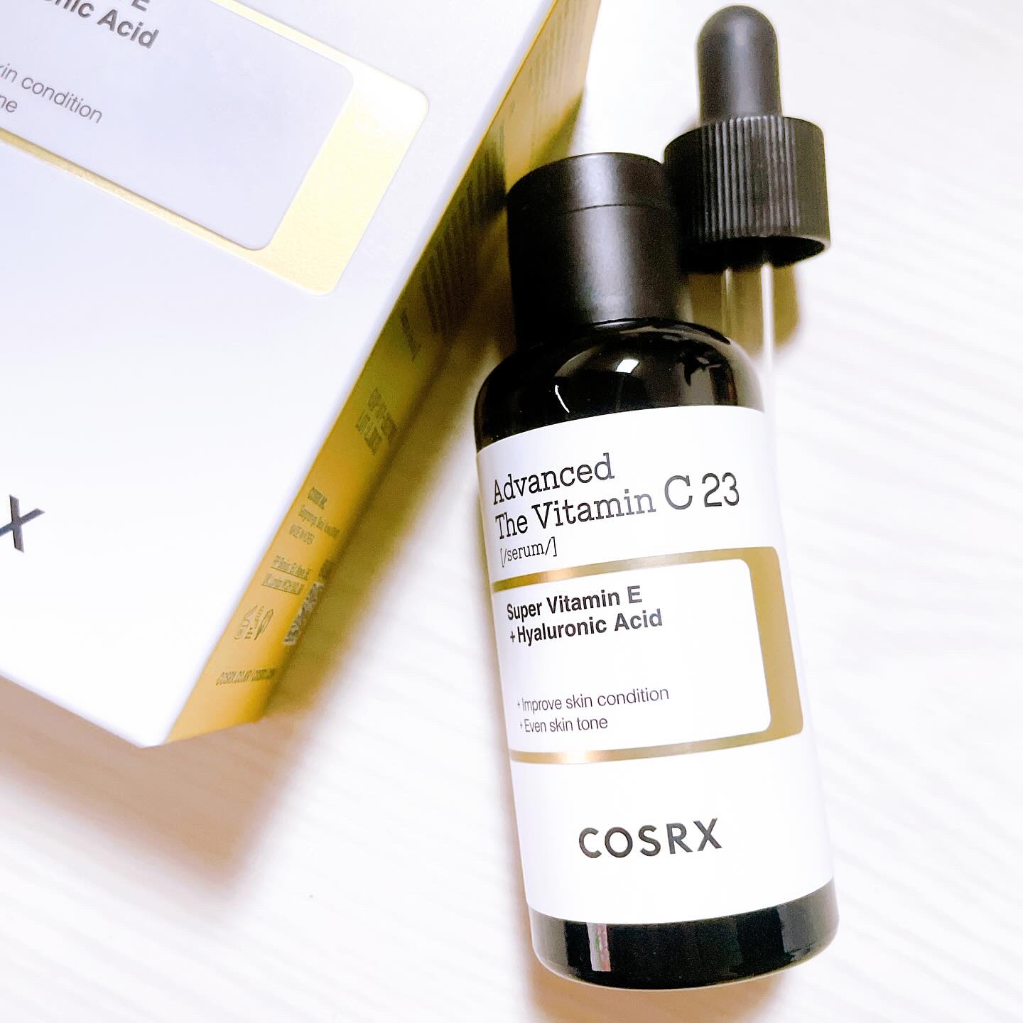 COSRX
【Advanced The VitaminC23】


ピュアビタミンC23%配合!!

とろみのあるテクスチャーで
コレ1本で
✅トーンアップ
✅シミ・色素沈着
✅くすみ
✅キメ
のケアができちゃう🥹💕

ビタミンC×スー