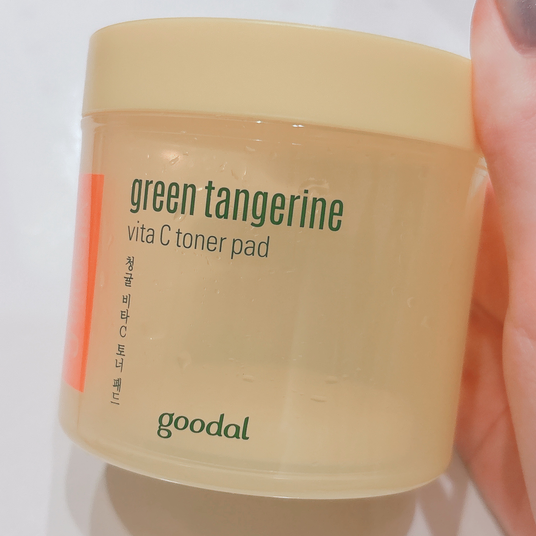 グリーンタンジェリン ビタCダークスポットケアパッド/goodal/トナーパッドを使ったクチコミ（1枚目）
