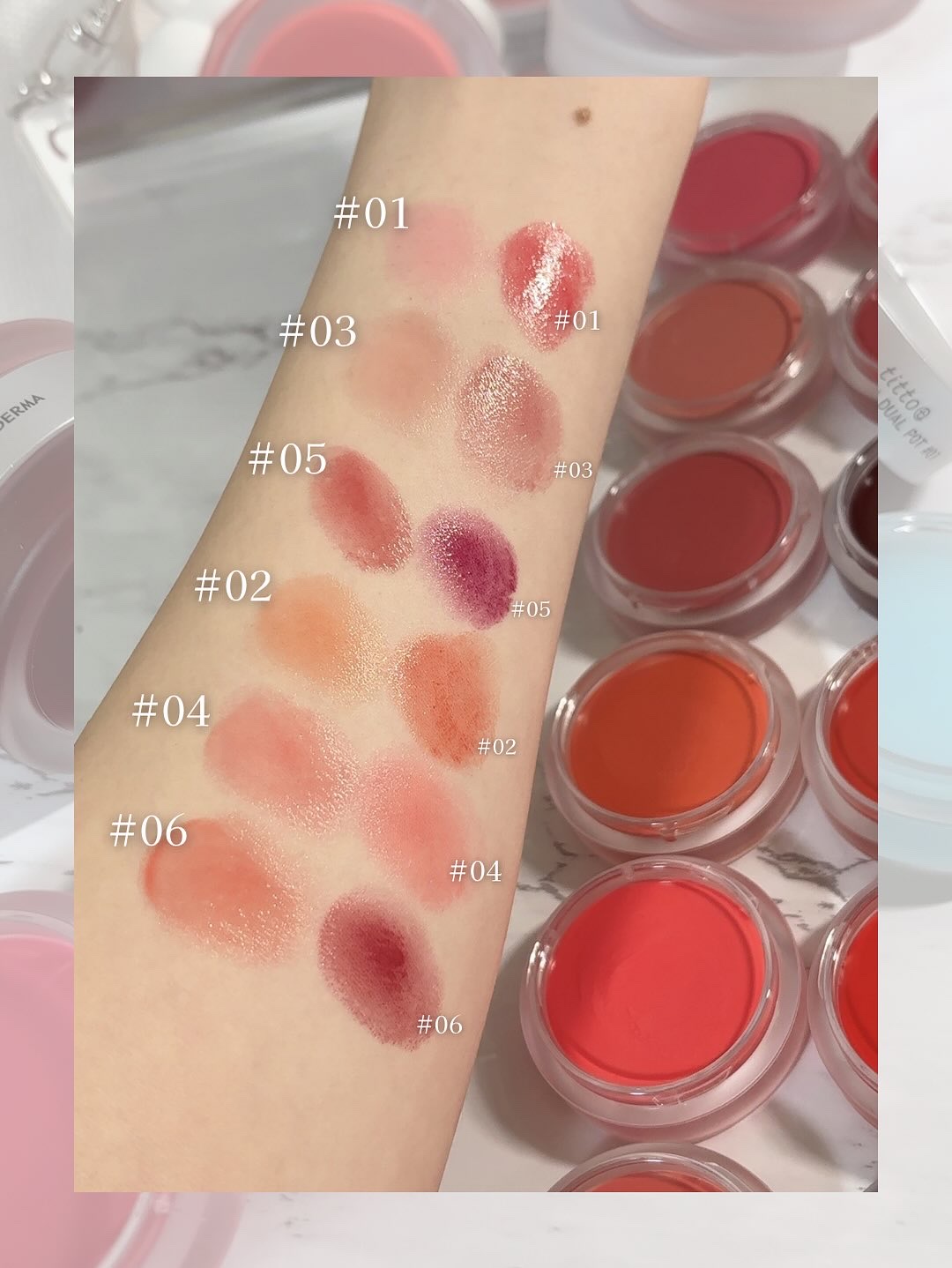 リップアンドチークデュアルポット/titto/口紅を使ったクチコミ（3枚目）