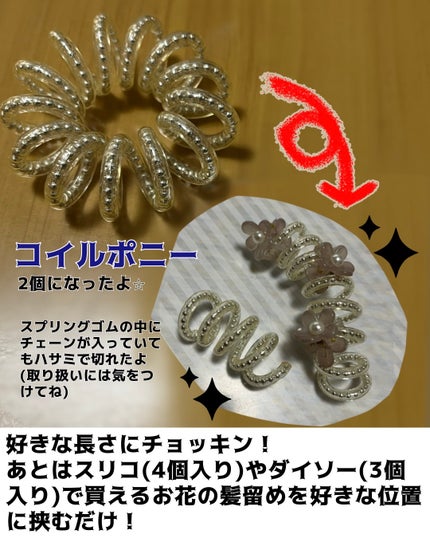 ヘアアクセサリー/DAISO/ヘアアクセサリーを使ったクチコミ(2枚目)