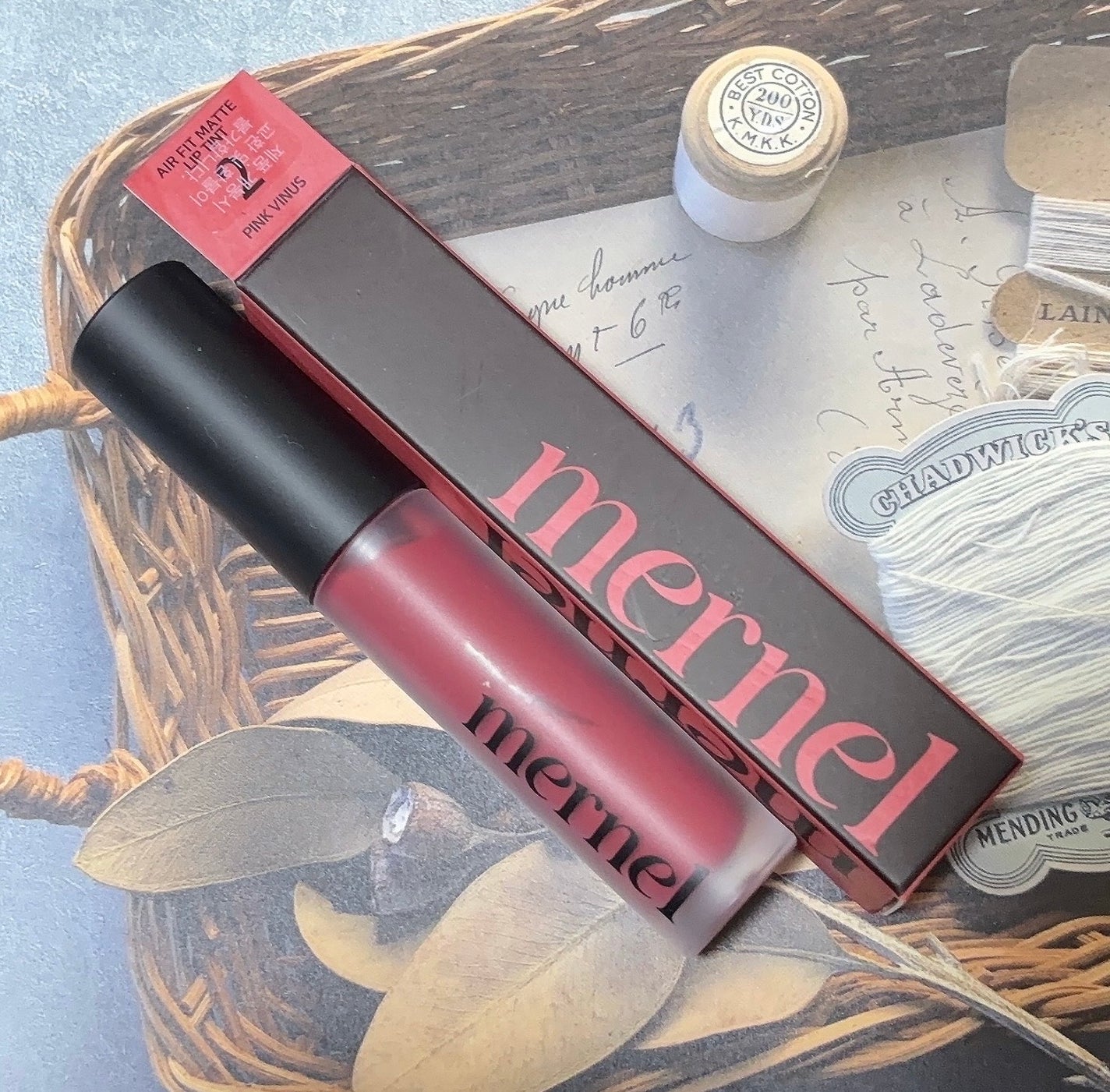 エアーフィットマットリップティント/mernel/口紅を使ったクチコミ(2枚目)