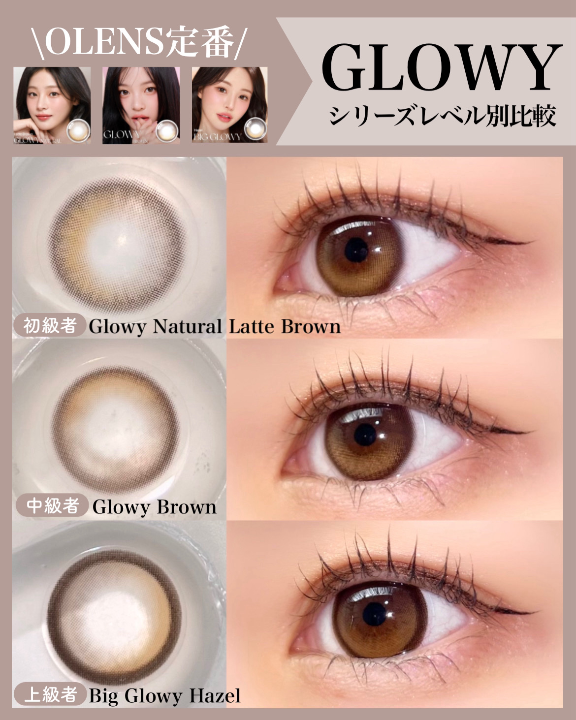 Glowy 1day/OLENS/ワンデー（１DAY）カラコンを使ったクチコミ（2枚目）