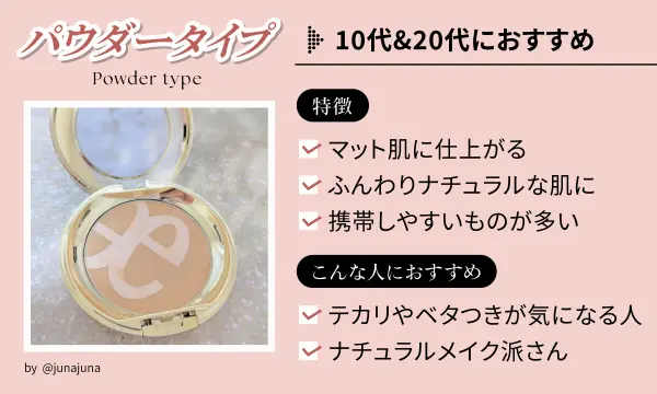 パウダーファンデーションの特徴