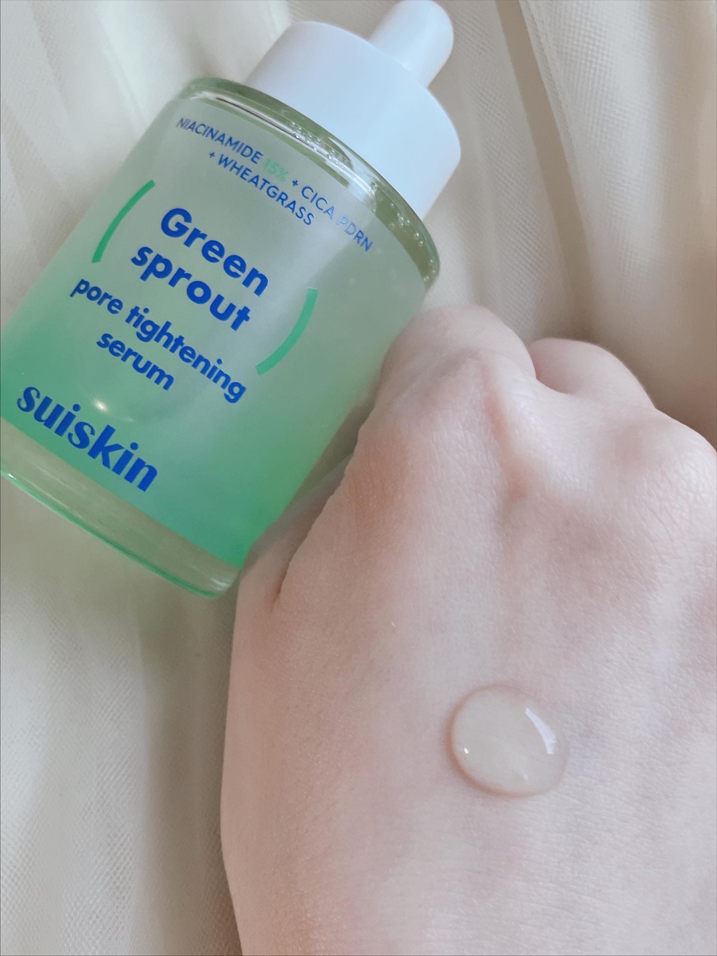 若芽ポアタイトニングセラム/suiskin/美容液を使ったクチコミ（3枚目）