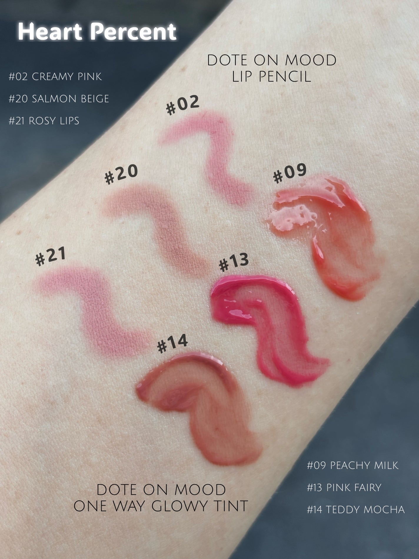 ドットオンムードリップペンシル/Heart Percent/リップライナーを使ったクチコミ(3枚目)