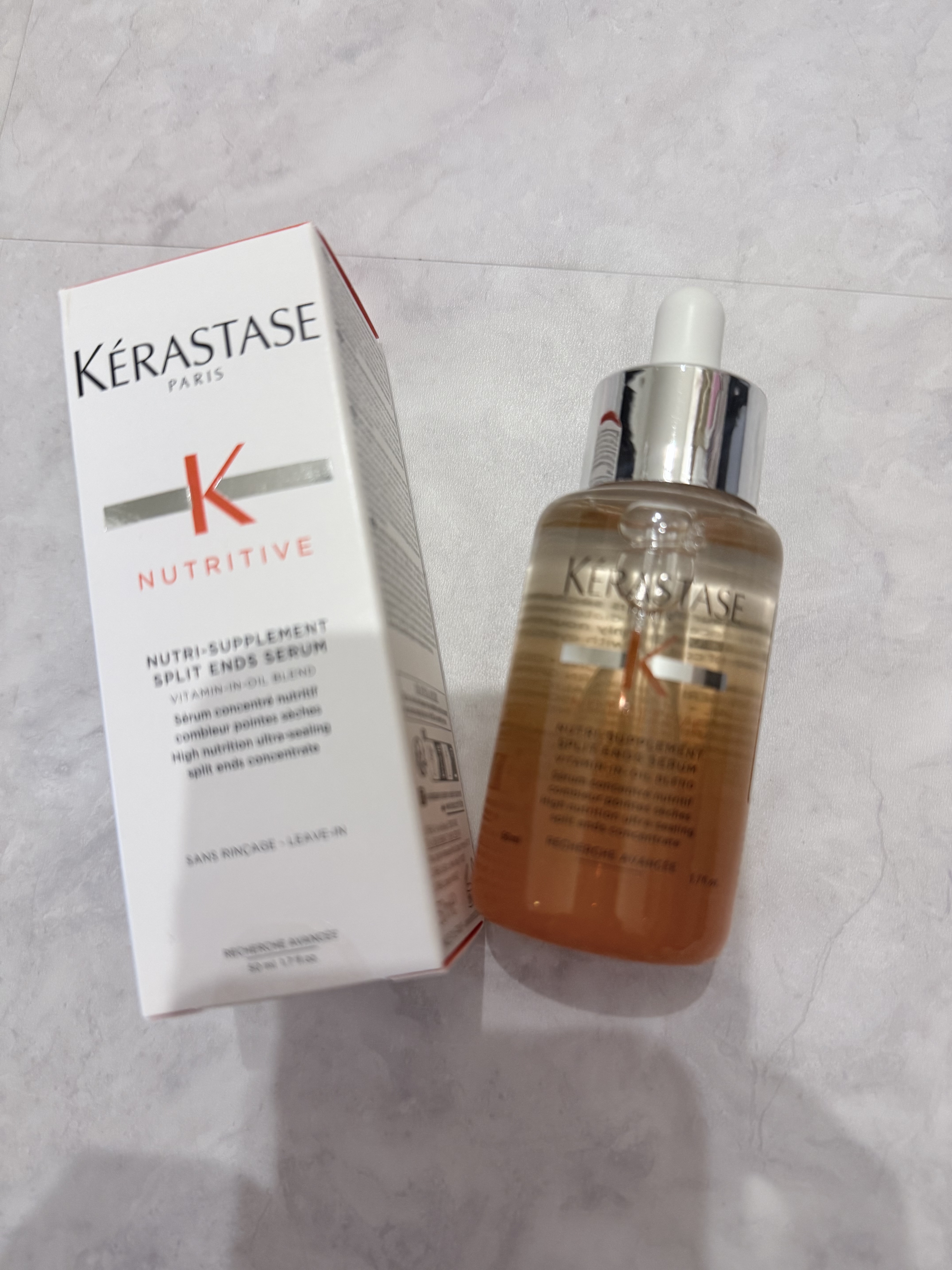 NU スプリット エンズ NS セラム /ケラスターゼ/ヘアオイルを使ったクチコミ（1枚目）