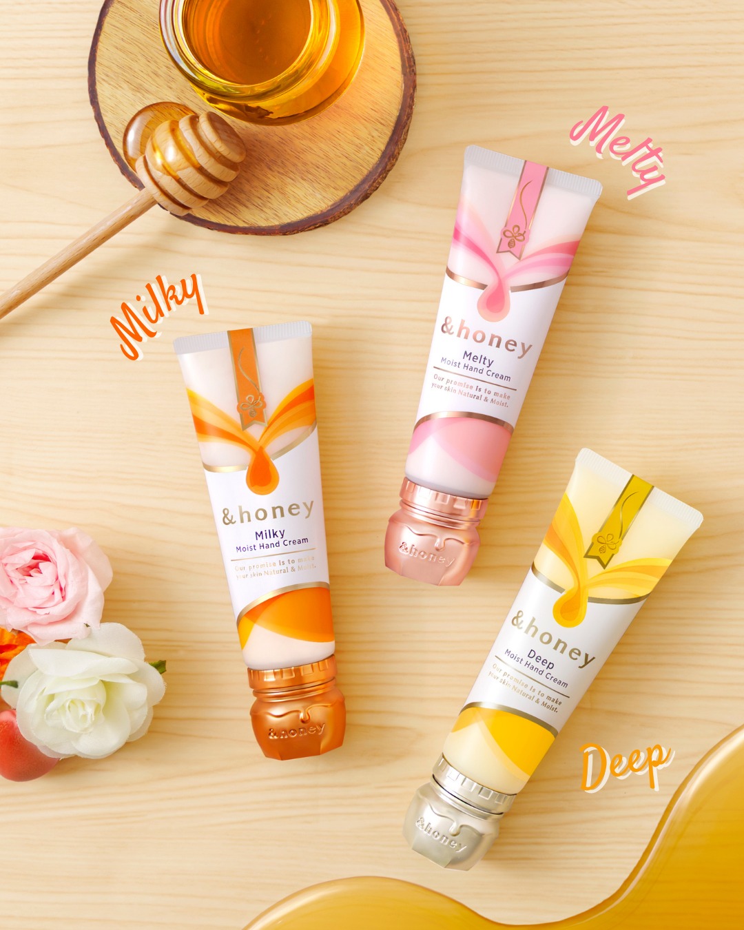 手肌のカサカサが気になってくる季節🍂

見た目も香りもとびきり可愛いアンドハニーのハンドクリームは、
バッグに入れておくだけで気分が上がるアイテム🫶

持ち歩きにちょうどいいサイズだから
お出かけ先でもしっかり乾燥対策できます✨

この