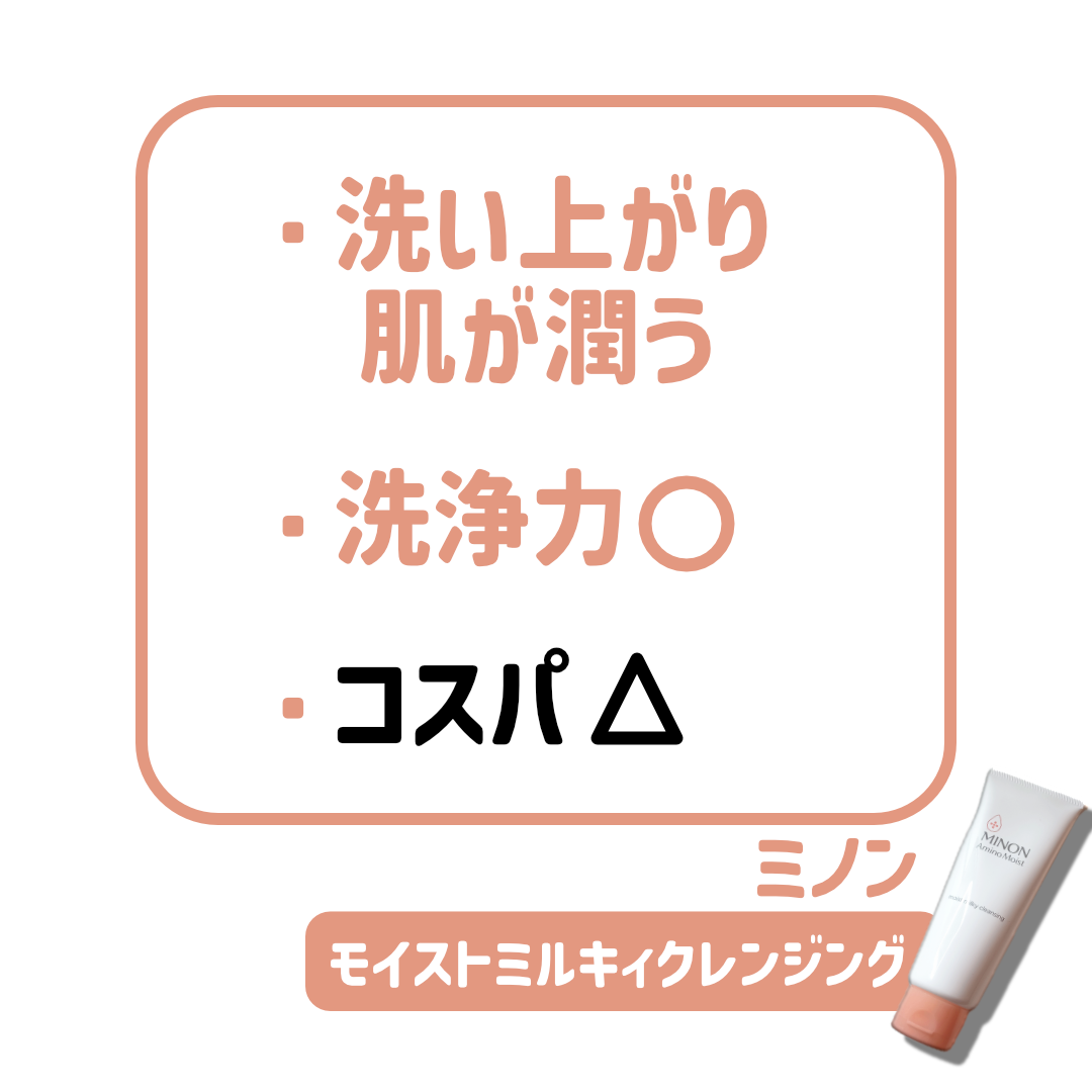 ミノン アミノモイスト モイストミルキィ クレンジング/ミノン/ミルククレンジングを使ったクチコミ（2枚目）