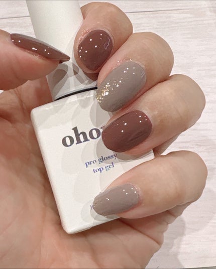 セミキュアジェルネイル(ハンド)/ohora/ネイルシールを使ったクチコミ(5枚目)