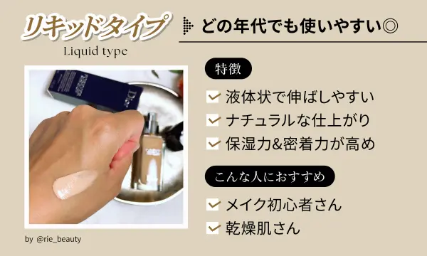 リキッドファンデーションの特徴