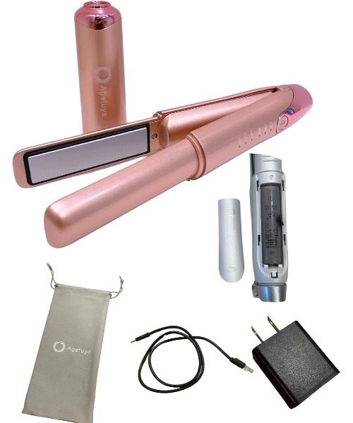 agetuyaコードレスミニヘアアイロンⅢ ピンク