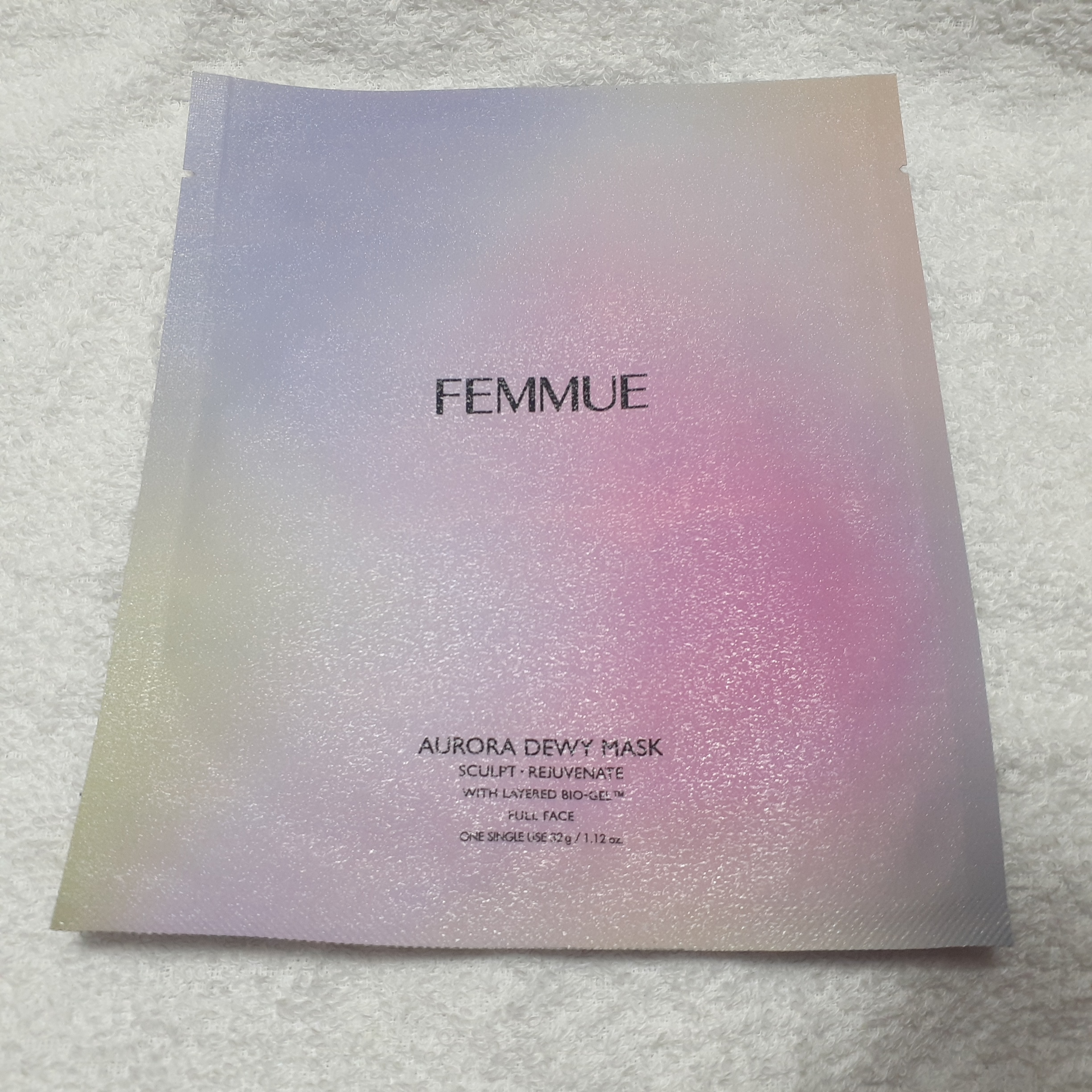 オーロラデューイーマスク（SR）ハリ/肌引き締め・ツヤ/FEMMUE/シートマスク・パックを使ったクチコミ（1枚目）