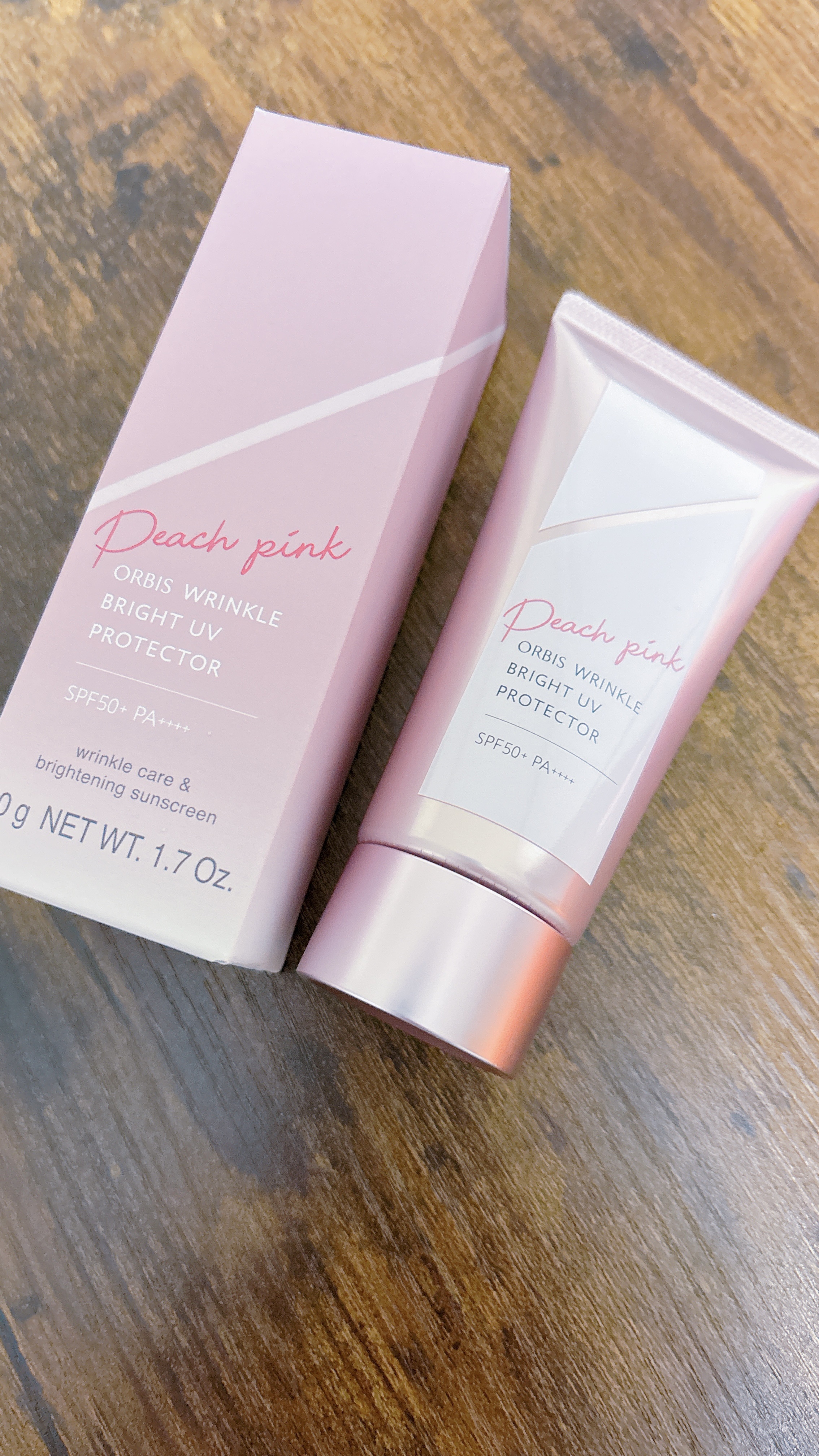 オルビス リンクルブライトＵＶプロテクター ピーチピンク（限定色）50g/オルビス/日焼け止めクリームを使ったクチコミ（1枚目）