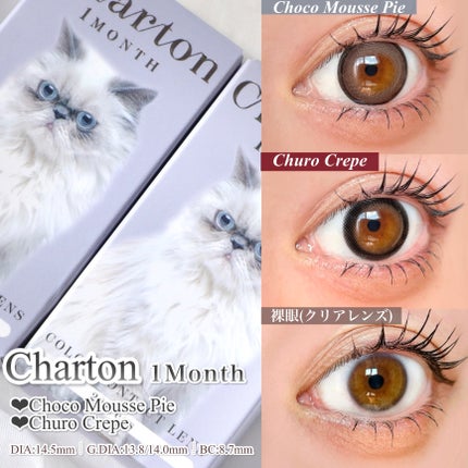 Charton 1MONTH/Charton/1ヶ月(1MONTH)カラコンを使ったクチコミ(2枚目)