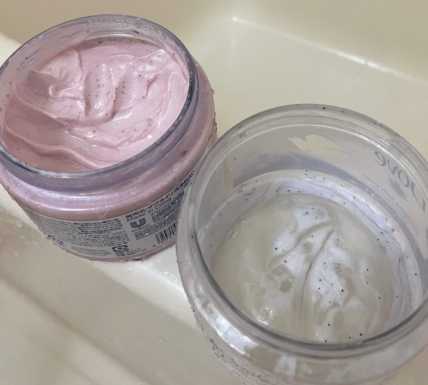 ダヴ ふわとろ クリーミースクラブ チェリー&アプリコットミルク/ダヴ/ボディスクラブを使ったクチコミ(2枚目)