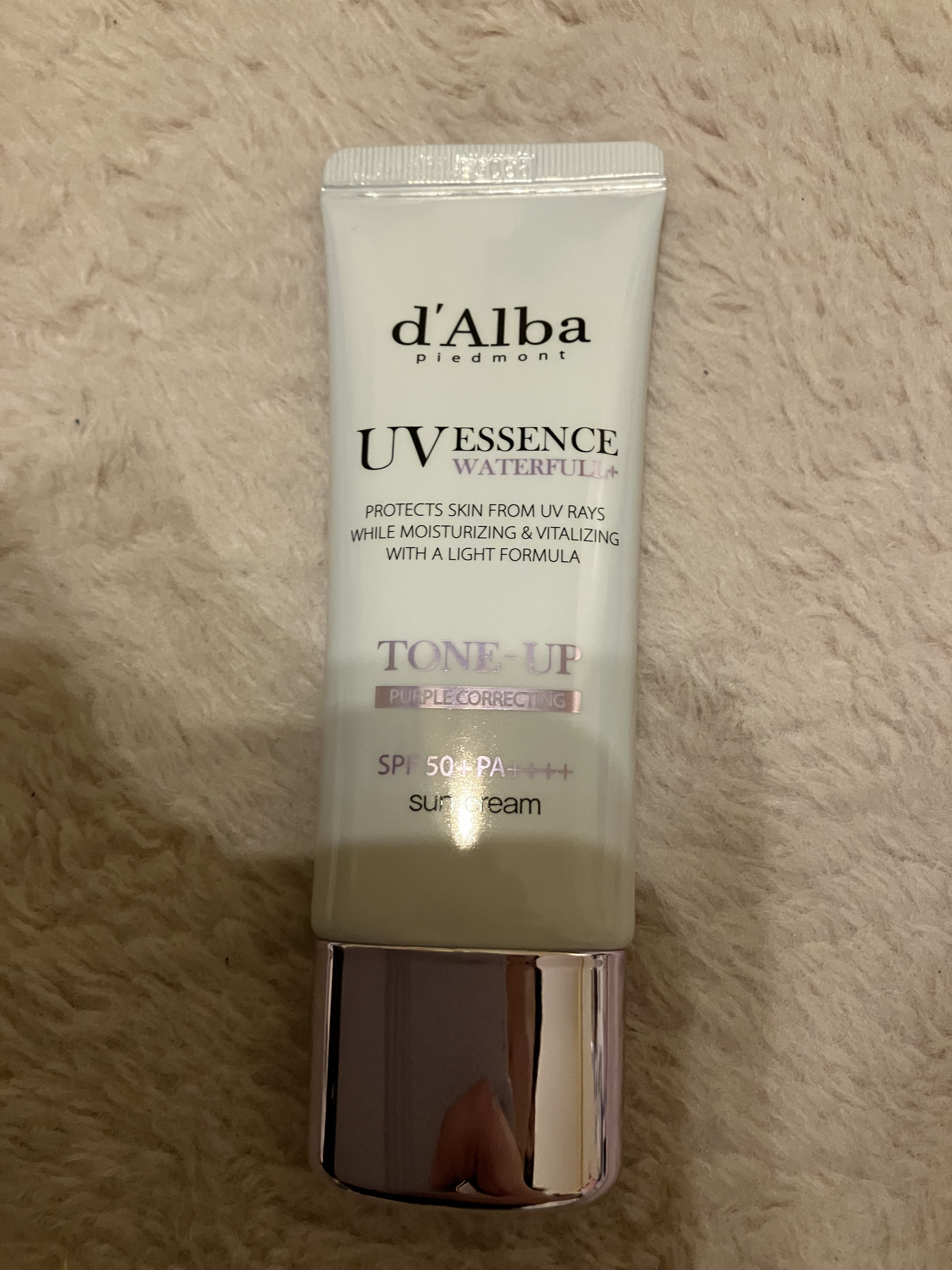 ダルバ ウォータフル トーンアップ サンクリーム(パープル)/ダルバ/日焼け止めクリームを使ったクチコミ（3枚目）