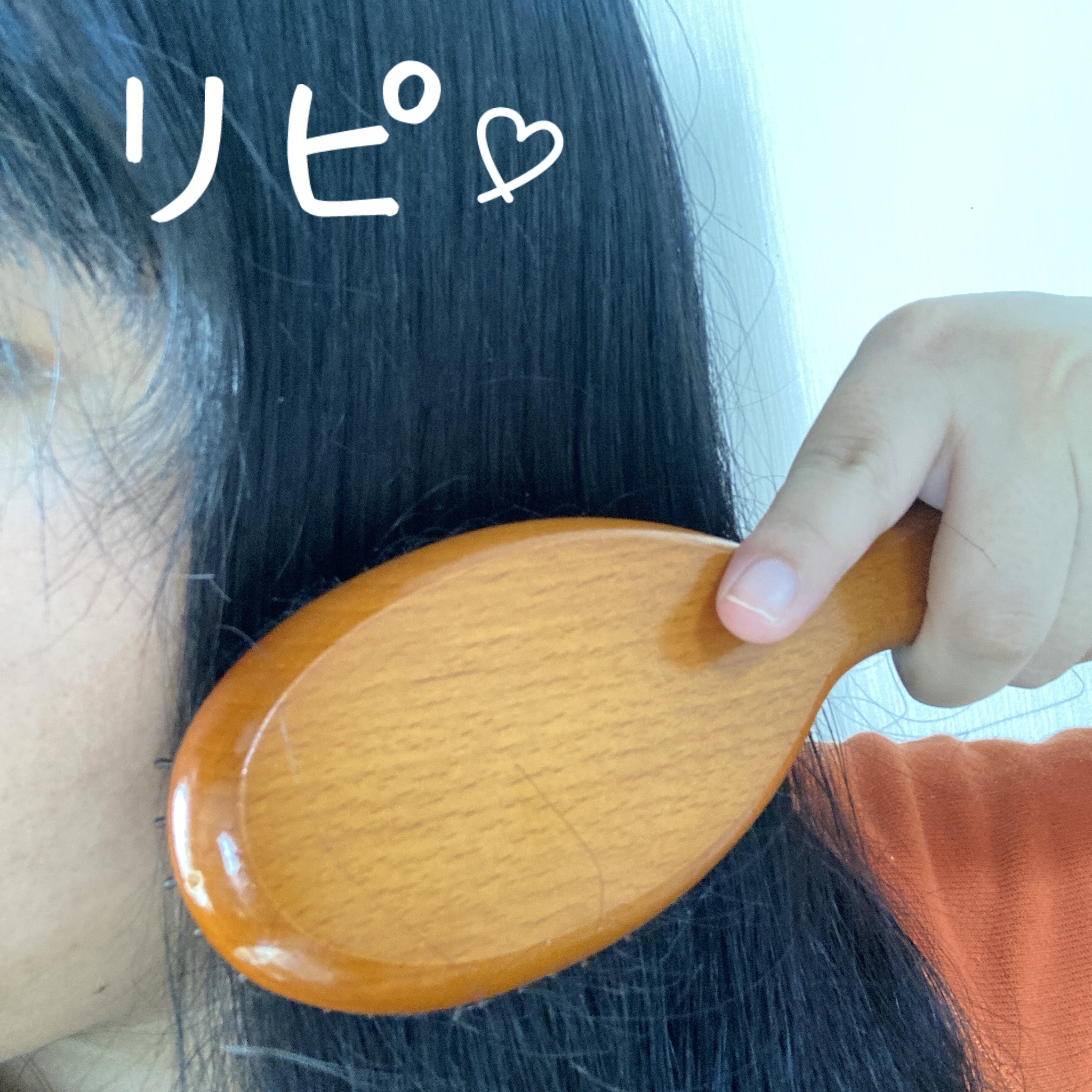 つやつや天然毛のミックスブラシ/マペペ/ヘアブラシを使ったクチコミ（3枚目）