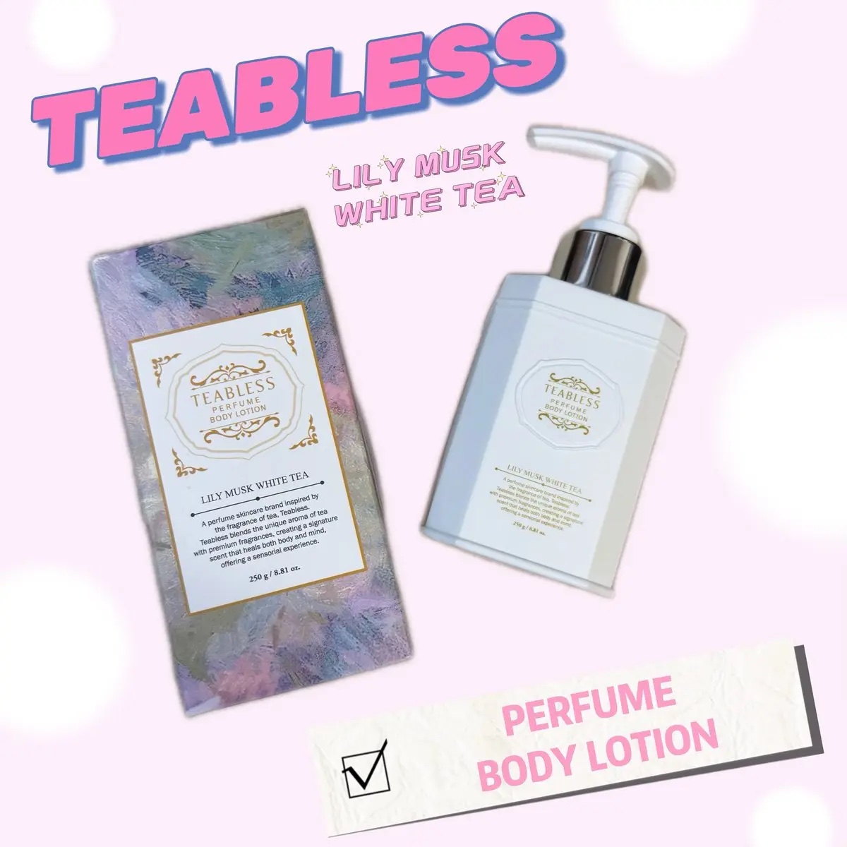 パフュームボディローション リリィムスクホワイトティー/TEABLESS/ボディローションを使ったクチコミ（1枚目）