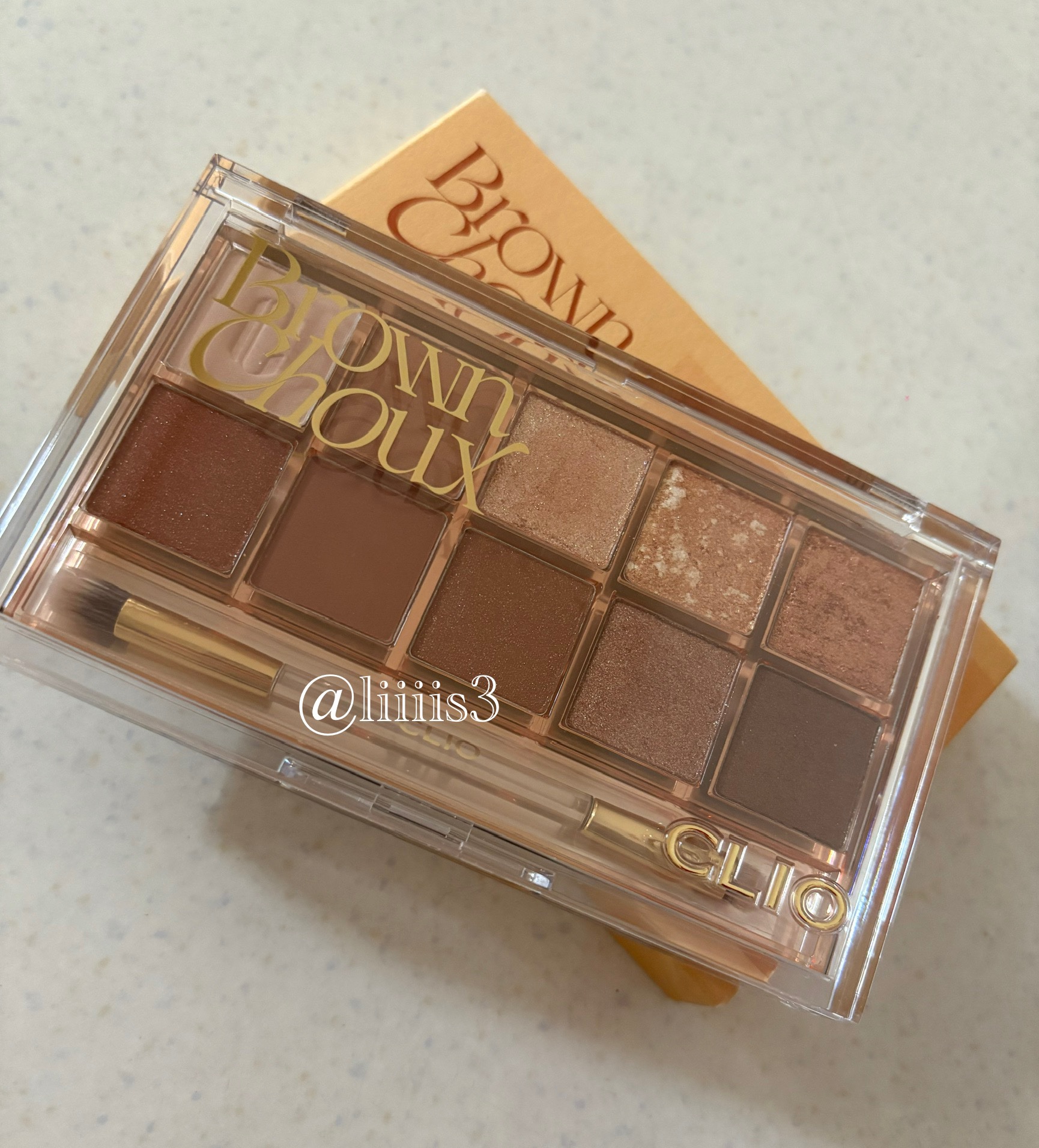 プロ アイ パレット 02 BROWN CHOUX(AD)(日本限定デザイン)/CLIO/アイシャドウパレットを使ったクチコミ（1枚目）