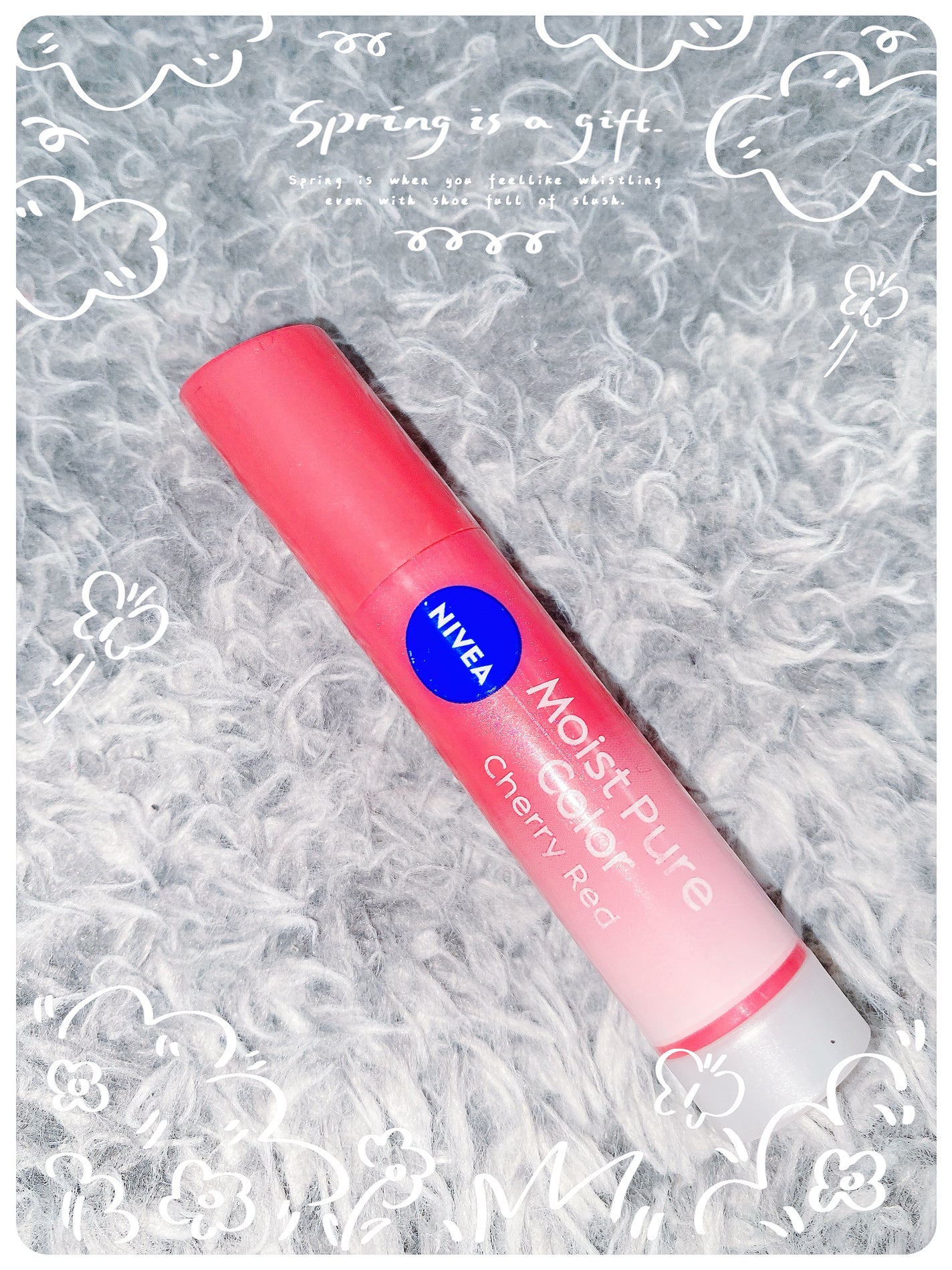 モイストピュアカラーリップ/ニベア/リップクリームを使ったクチコミ(1枚目)