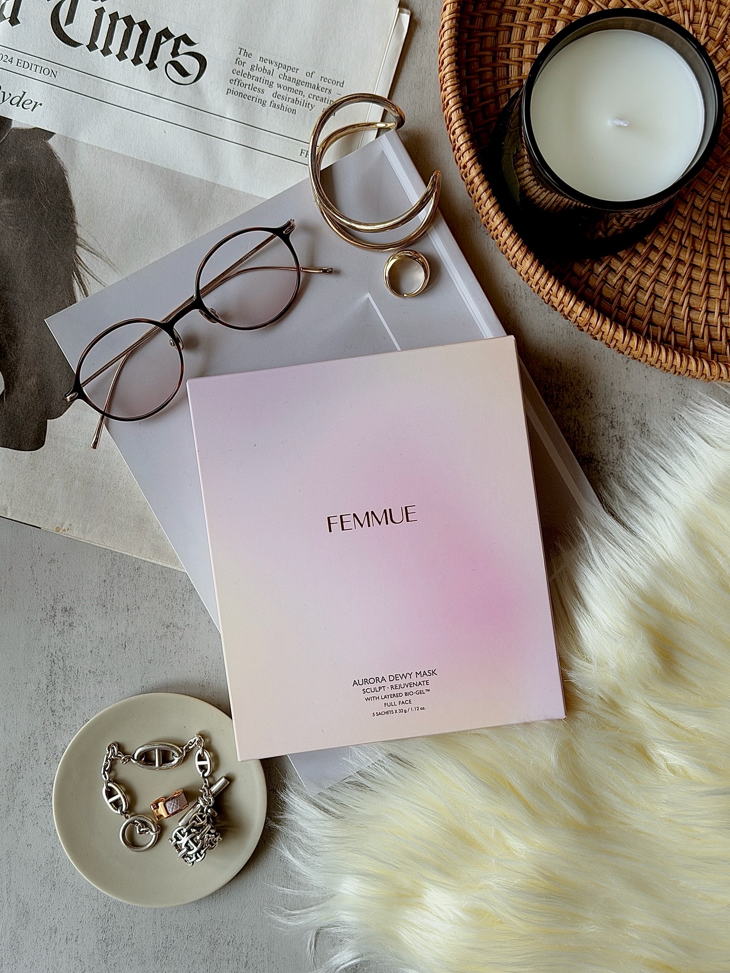 オーロラデューイーマスク（SR）ハリ/肌引き締め・ツヤ/FEMMUE/シートマスク・パックを使ったクチコミ（1枚目）