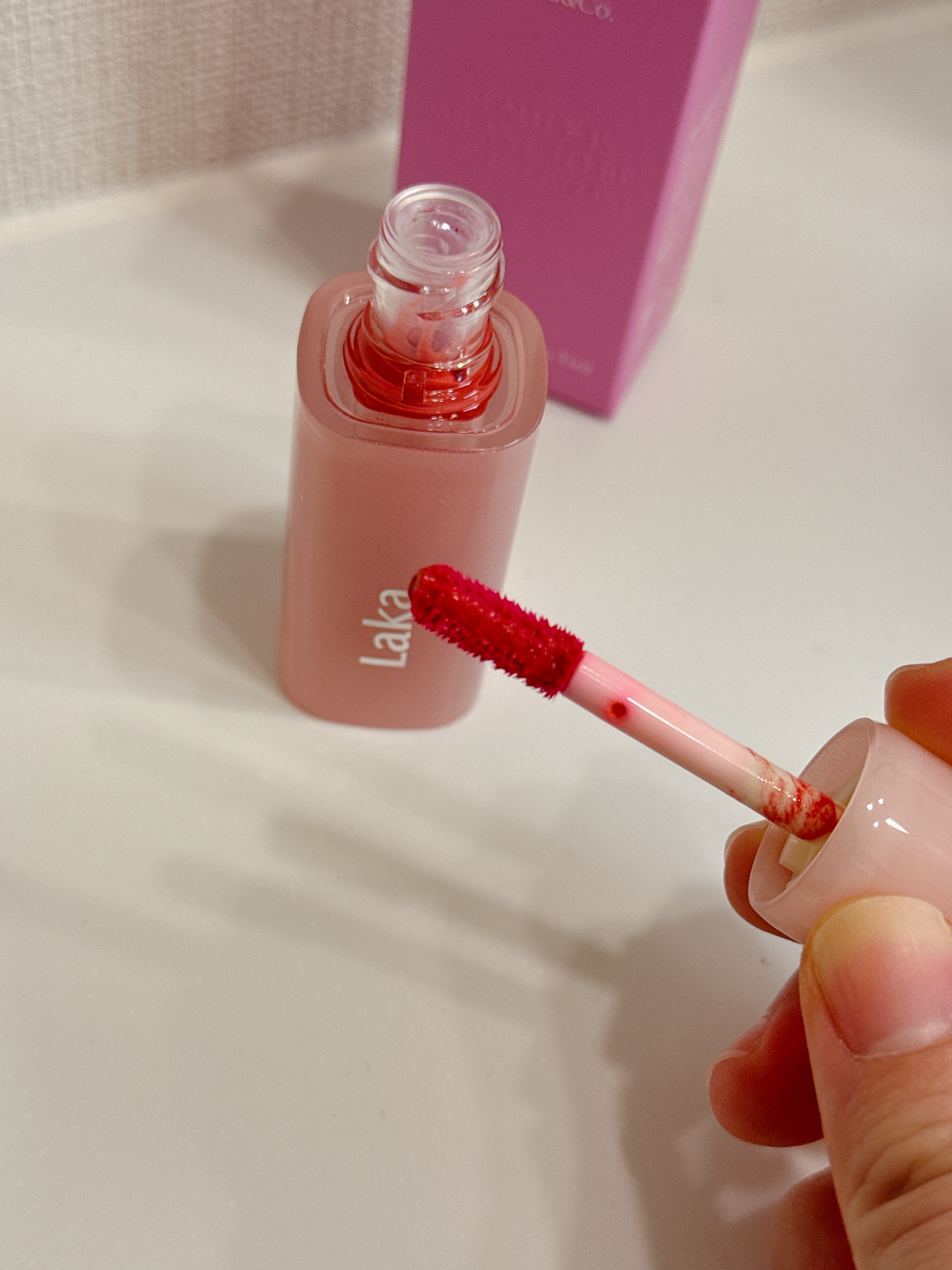 ポッピングバルーンティント/Laka/リップティントを使ったクチコミ（2枚目）