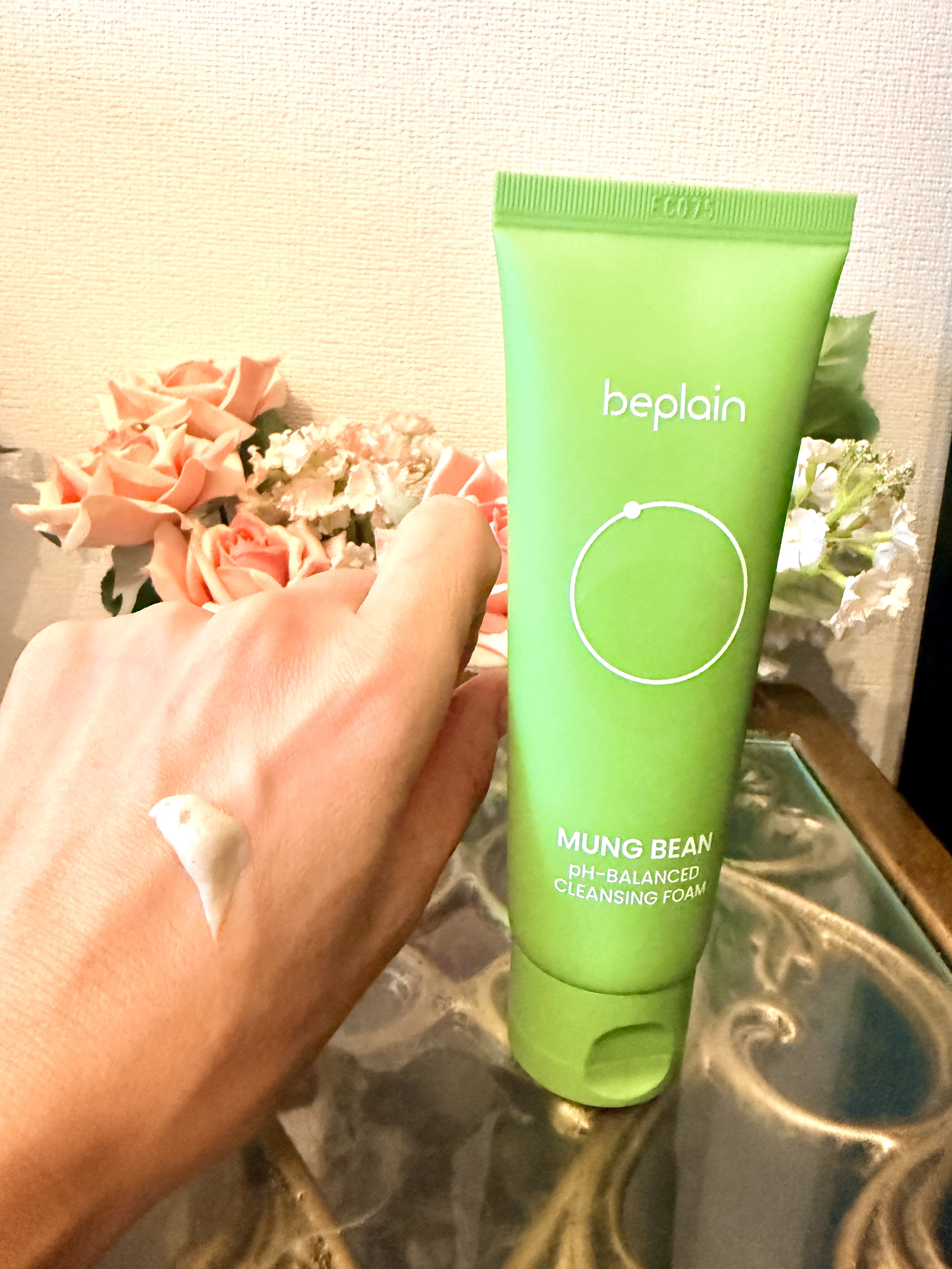 緑豆弱酸性洗顔フォーム/beplain/洗顔フォームを使ったクチコミ（2枚目）
