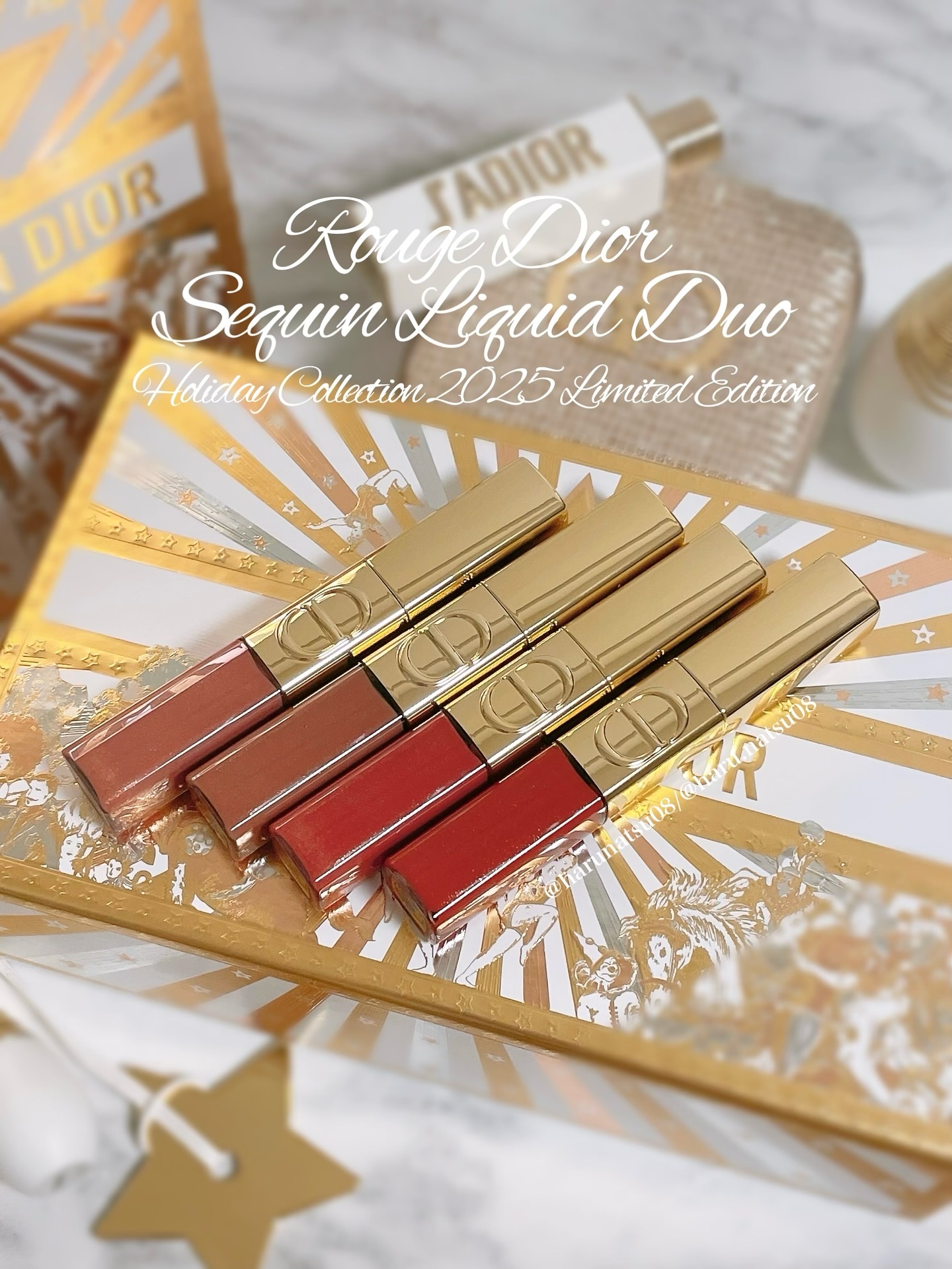 ルージュ ディオール シークイン リキッド デュオ（ホリデーコレクション 2025 限定品）/Dior/口紅・グロス・リップライナー・リップケアを使ったクチコミ（1枚目）