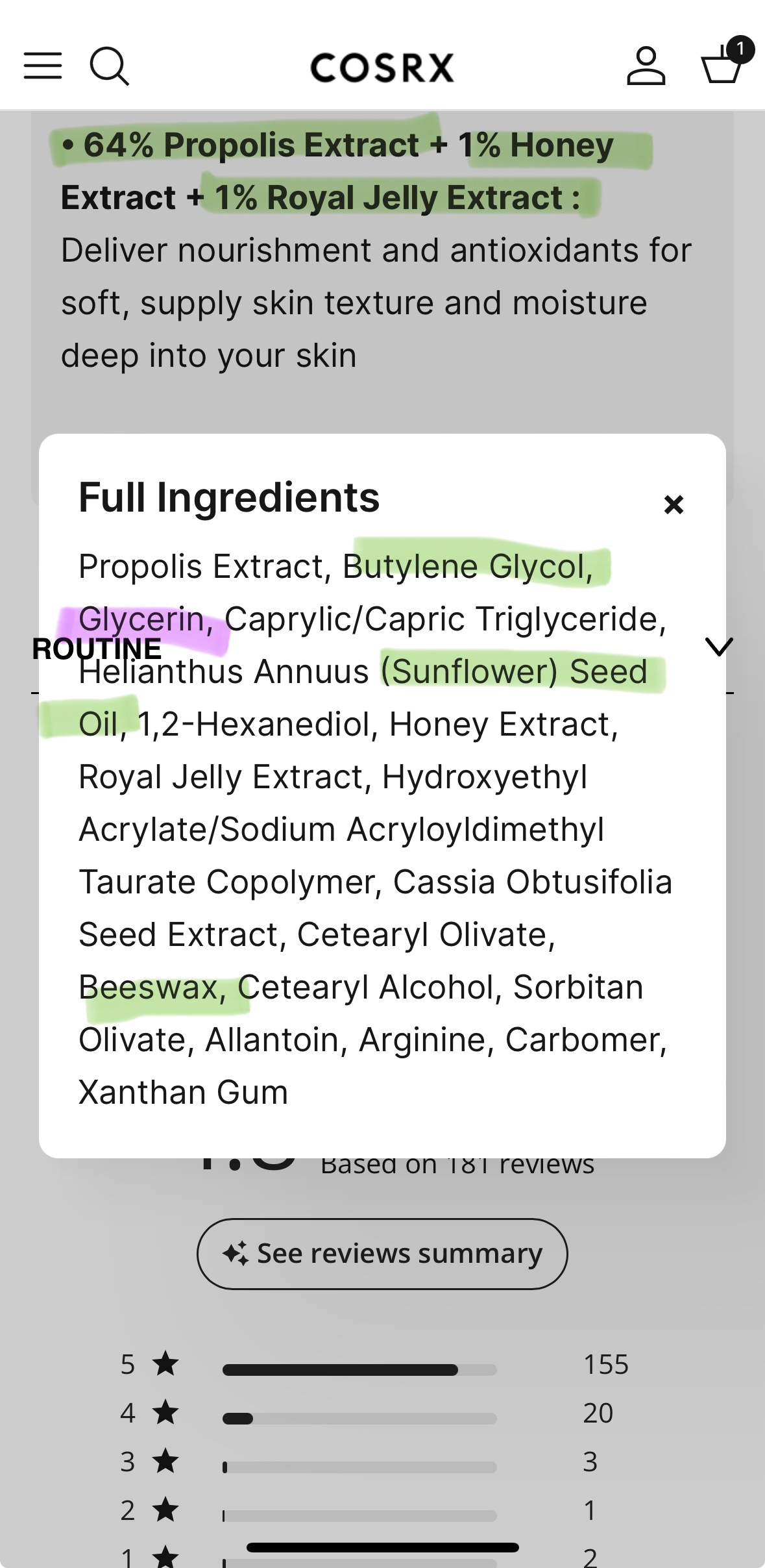 フルフィットプロポリスライトクリーム/COSRX/フェイスクリームを使ったクチコミ（3枚目）