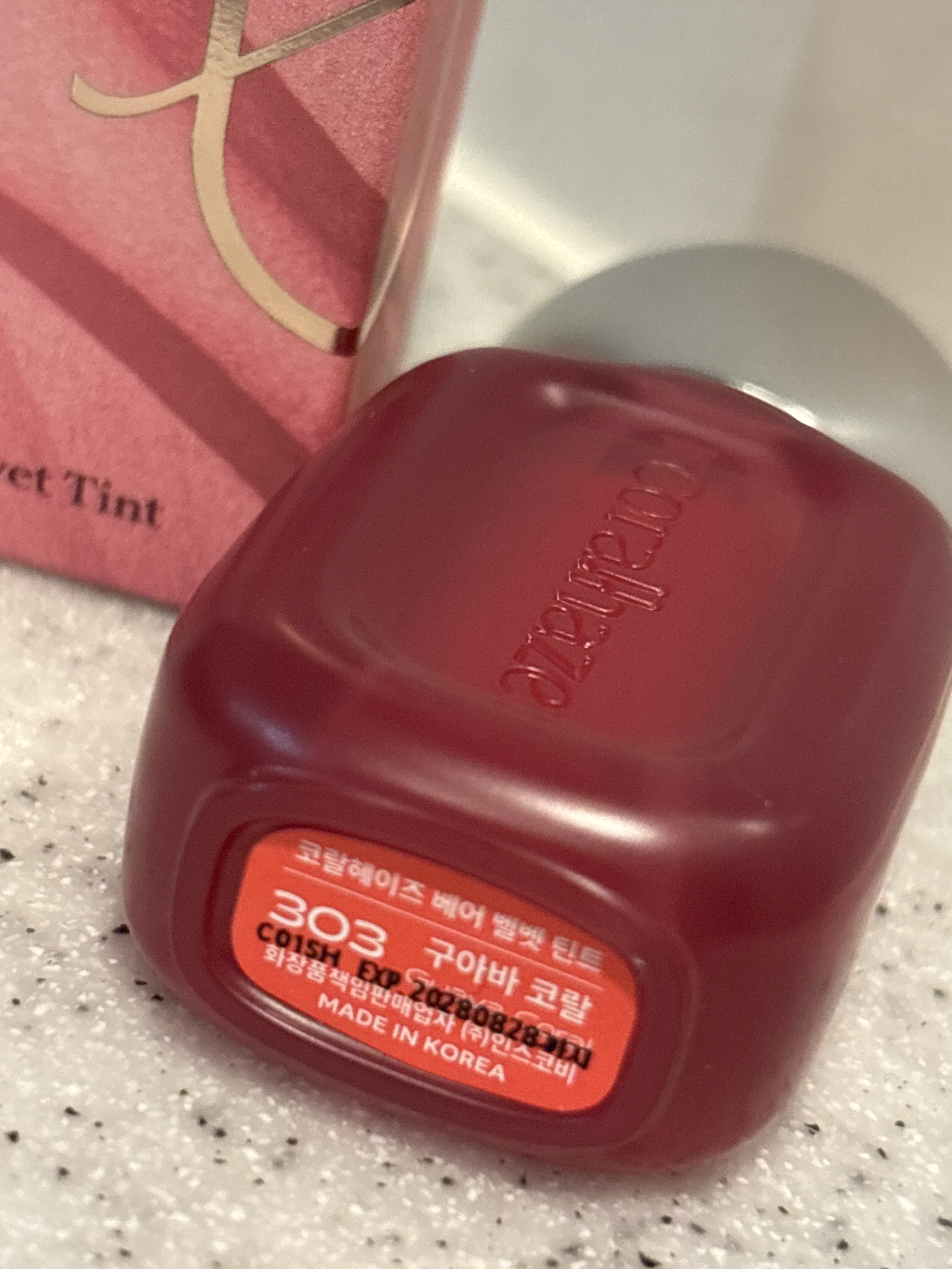 ベア ベルベット ティント 303 グアバコーラル/Coralhaze/リップティントを使ったクチコミ（2枚目）