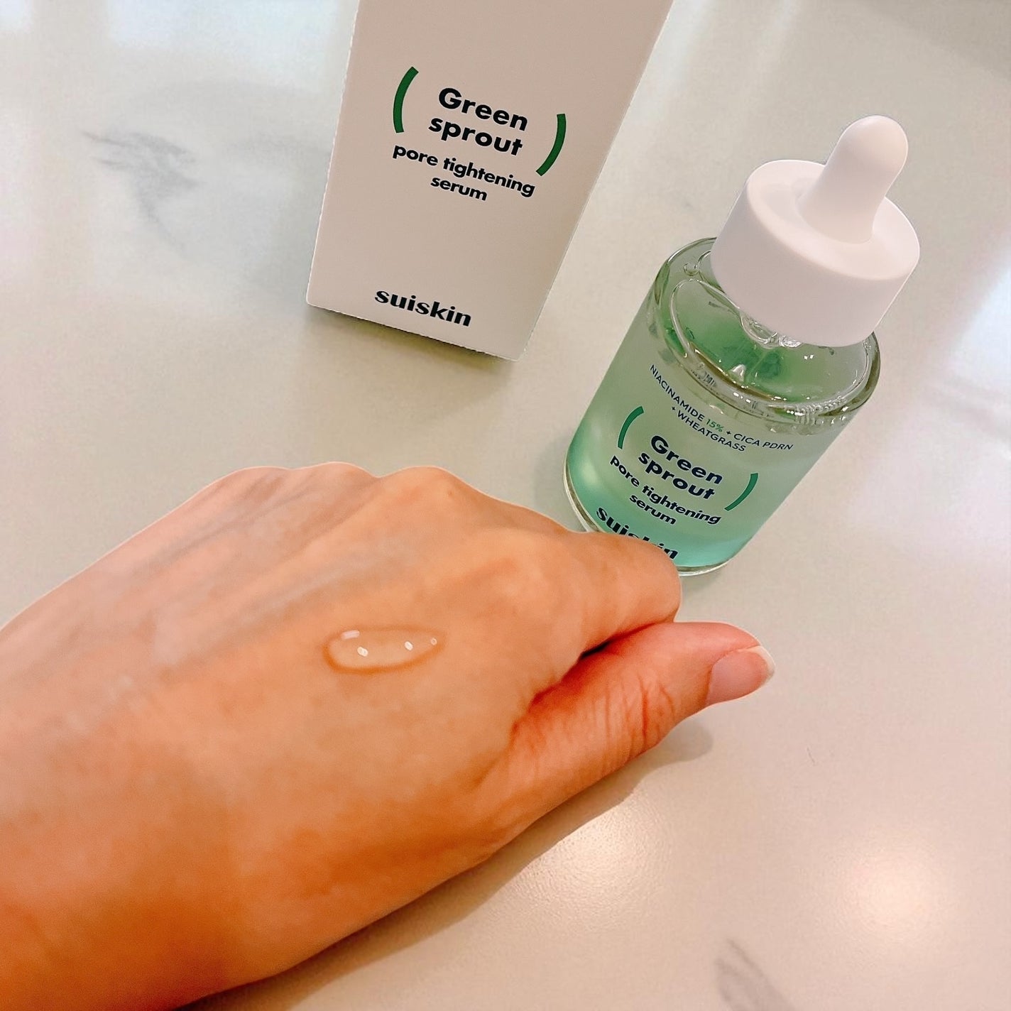 若芽ポアタイトニングセラム/suiskin/美容液を使ったクチコミ(3枚目)