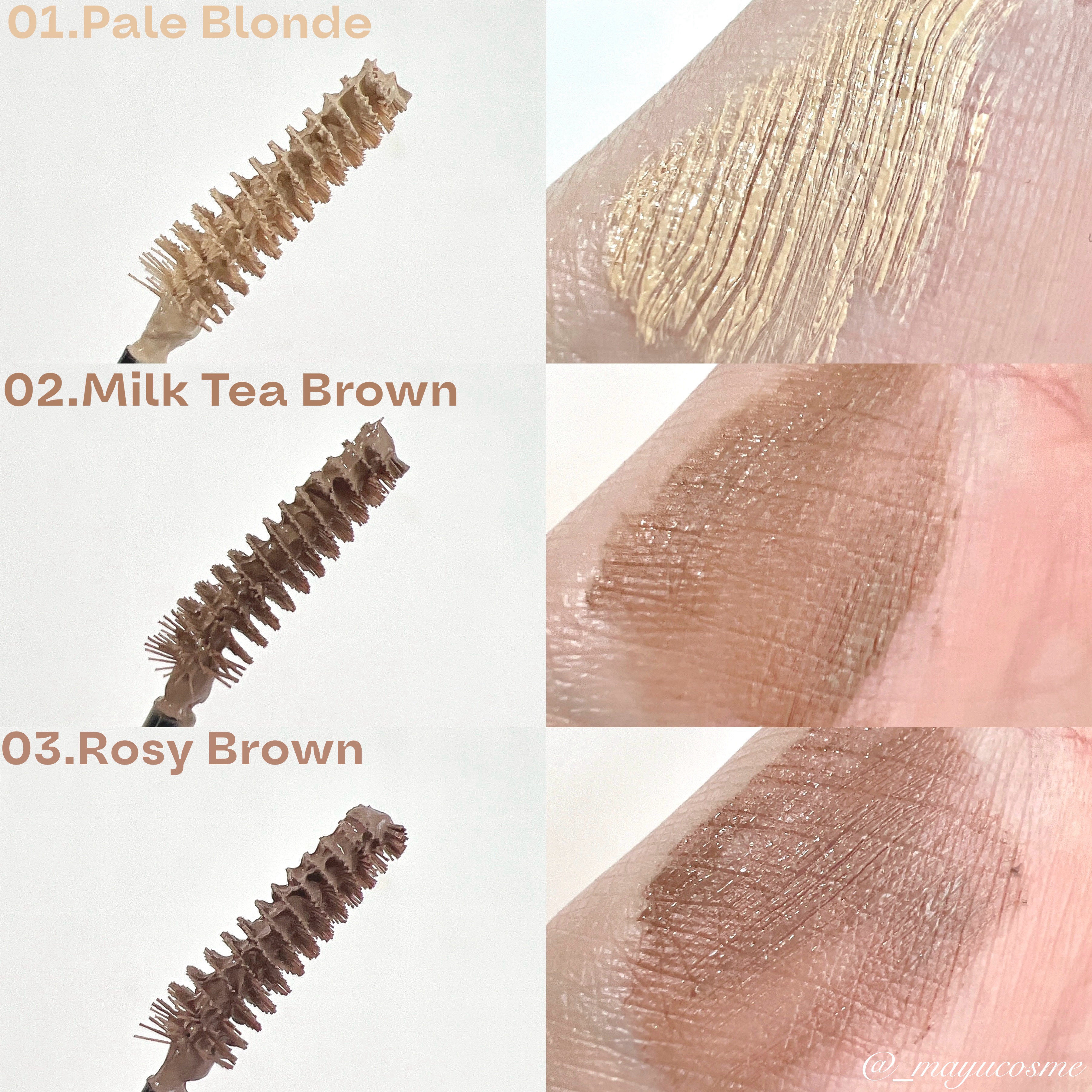 ドットオンムード フェイクアップ ブロウカラー/Heart Percent/眉マスカラを使ったクチコミ（3枚目）