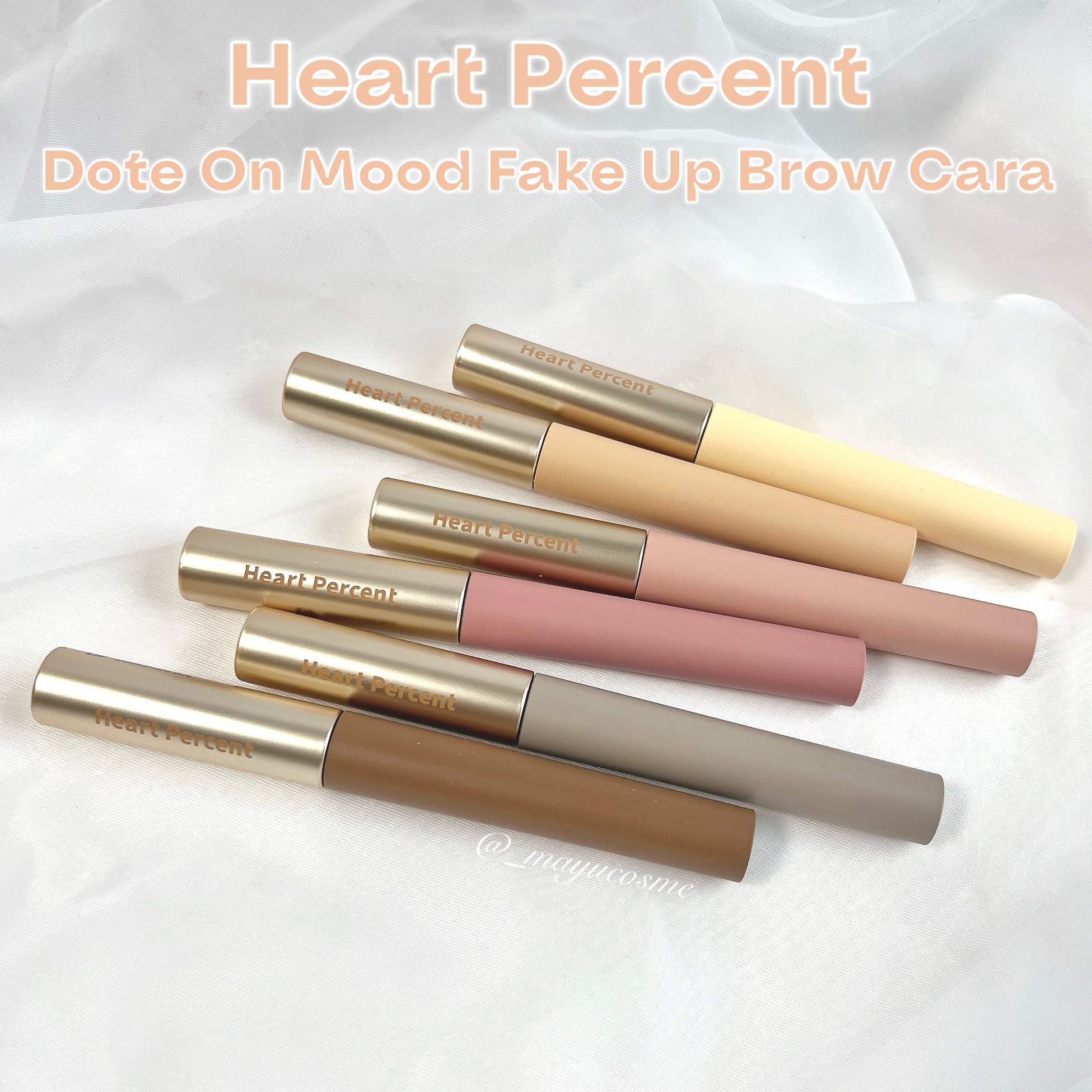 ドットオンムード フェイクアップ ブロウカラー/Heart Percent/眉マスカラを使ったクチコミ（1枚目）