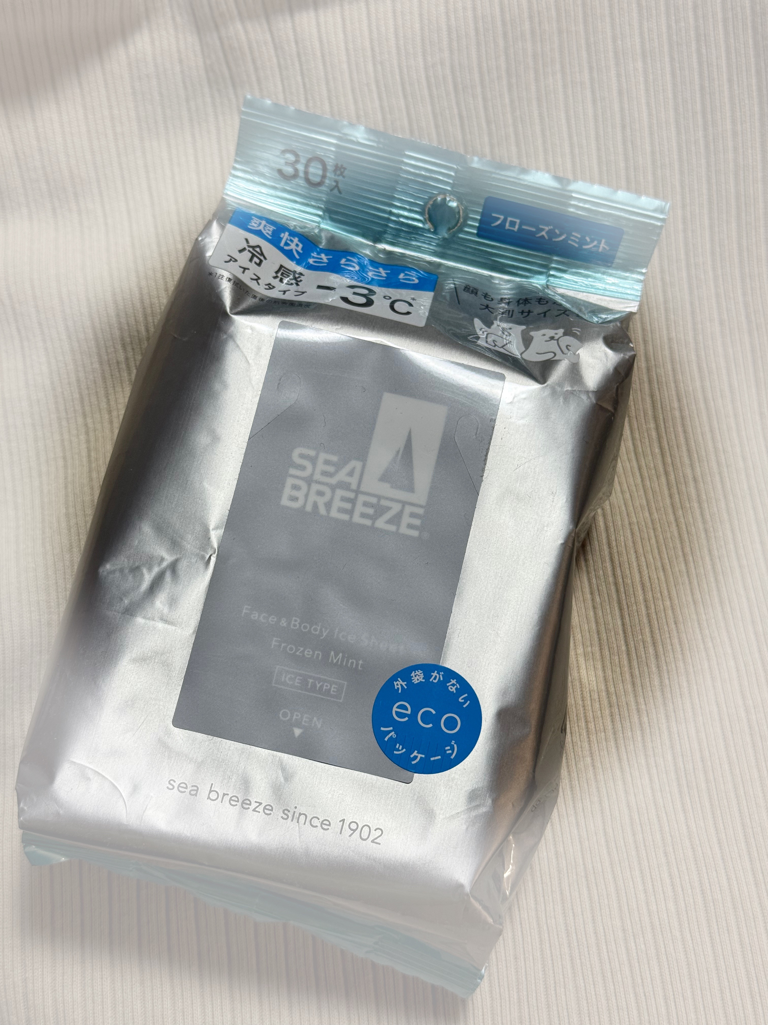フェイス＆ボディシート Ｎ (フローズンミント)/シーブリーズ/ボディシートを使ったクチコミ（1枚目）