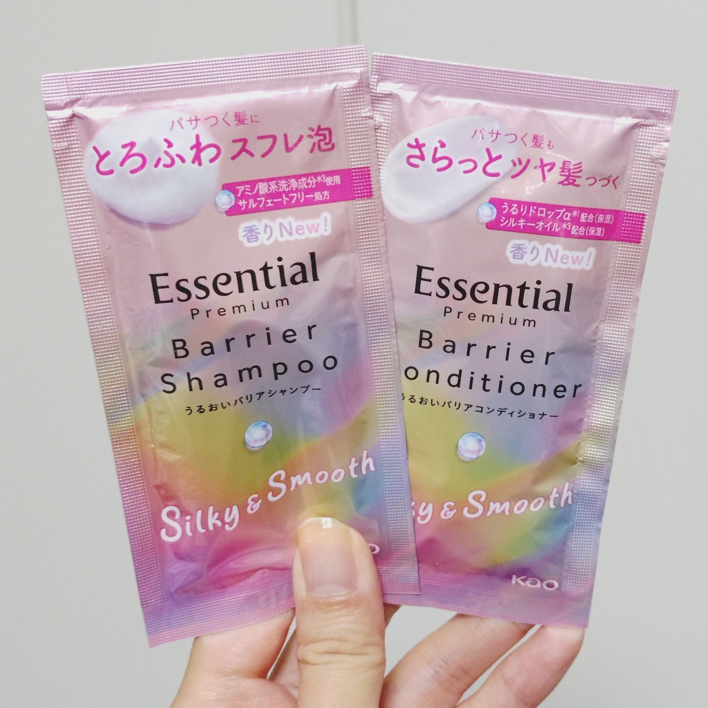 エッセンシャルプレミアム バリアシャンプー・コンディショナー シルキー&スムース/エッセンシャル/市販シャンプーを使ったクチコミ(2枚目)