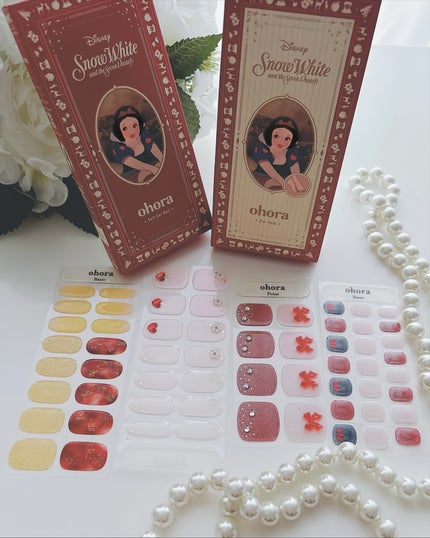 ハンド&ペディキュアセット Disney collection Snow White Set(N Snow White's Apple【NEW】× P Snow White's Tale【NEW】) /ohora/ネイルシールの画像